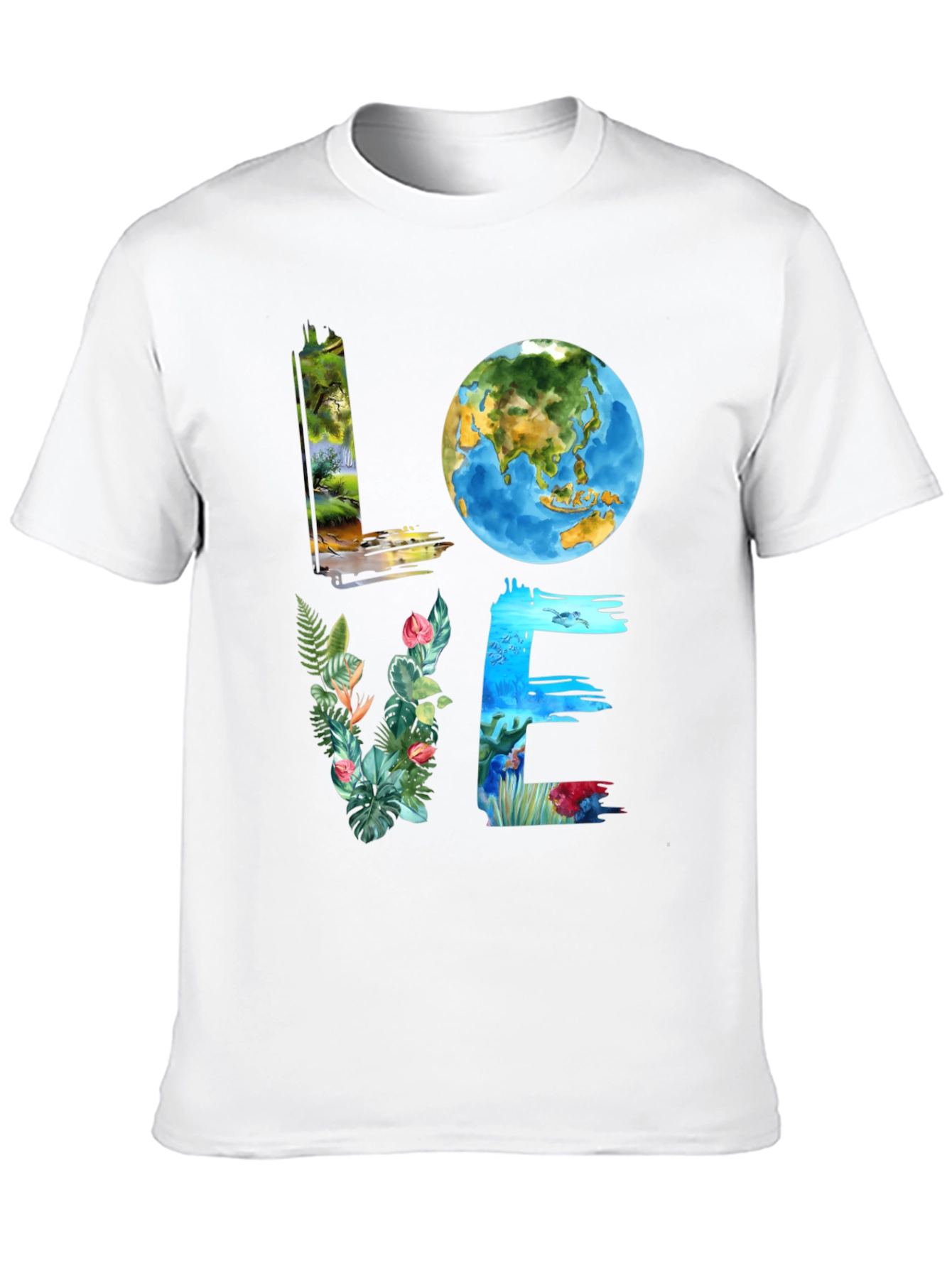 Black Love Earth Graphic Tee - Nature Inspired view 10