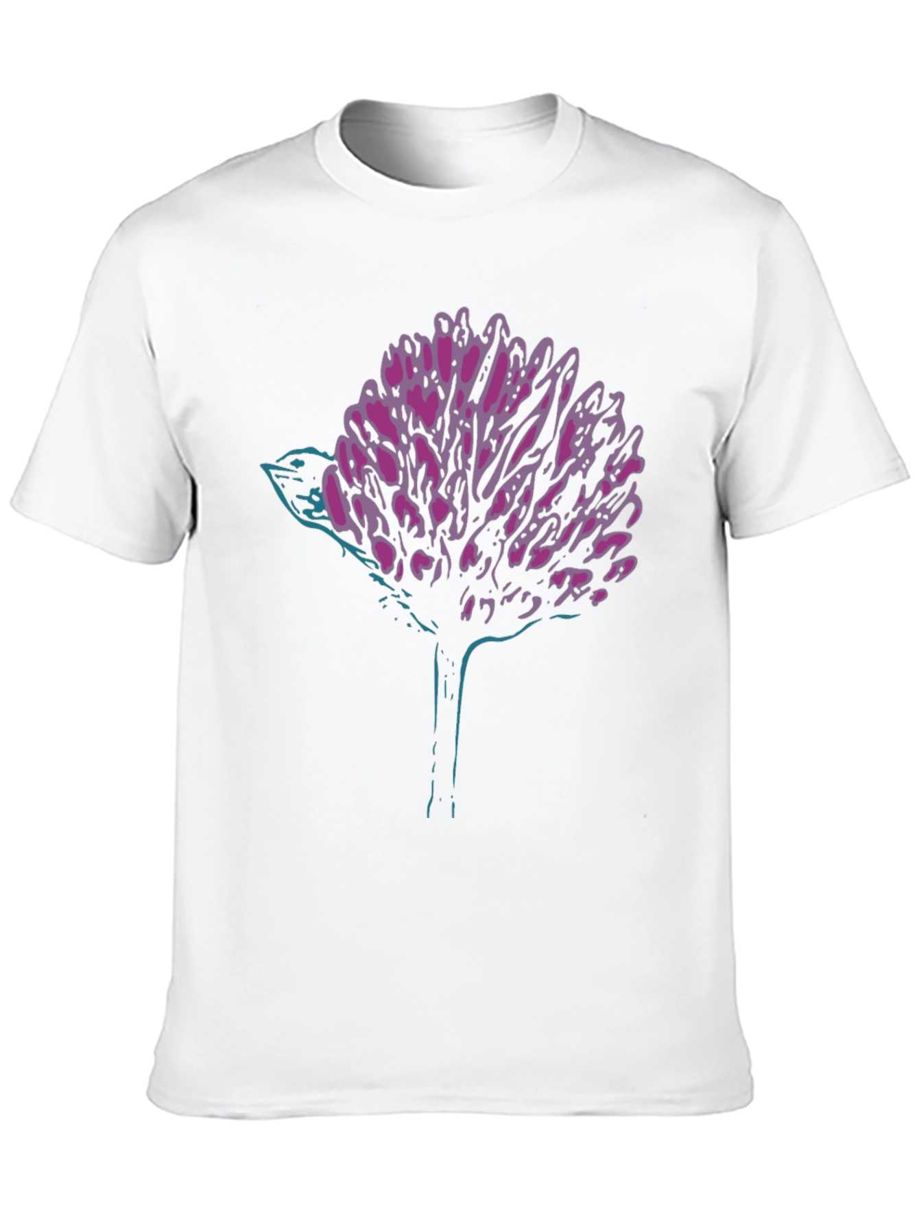 Black Modern Graphic Tee - Abstract Bird & Bloom view 10