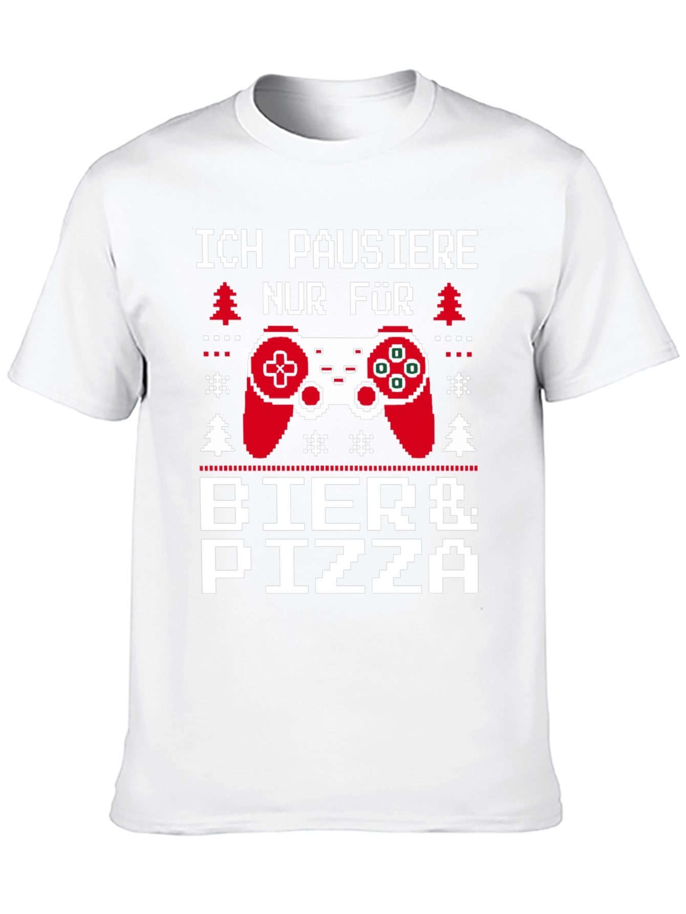 Black Gamer Beer & Pizza T-Shirt - Ich Pausiere Nur Fur view 10