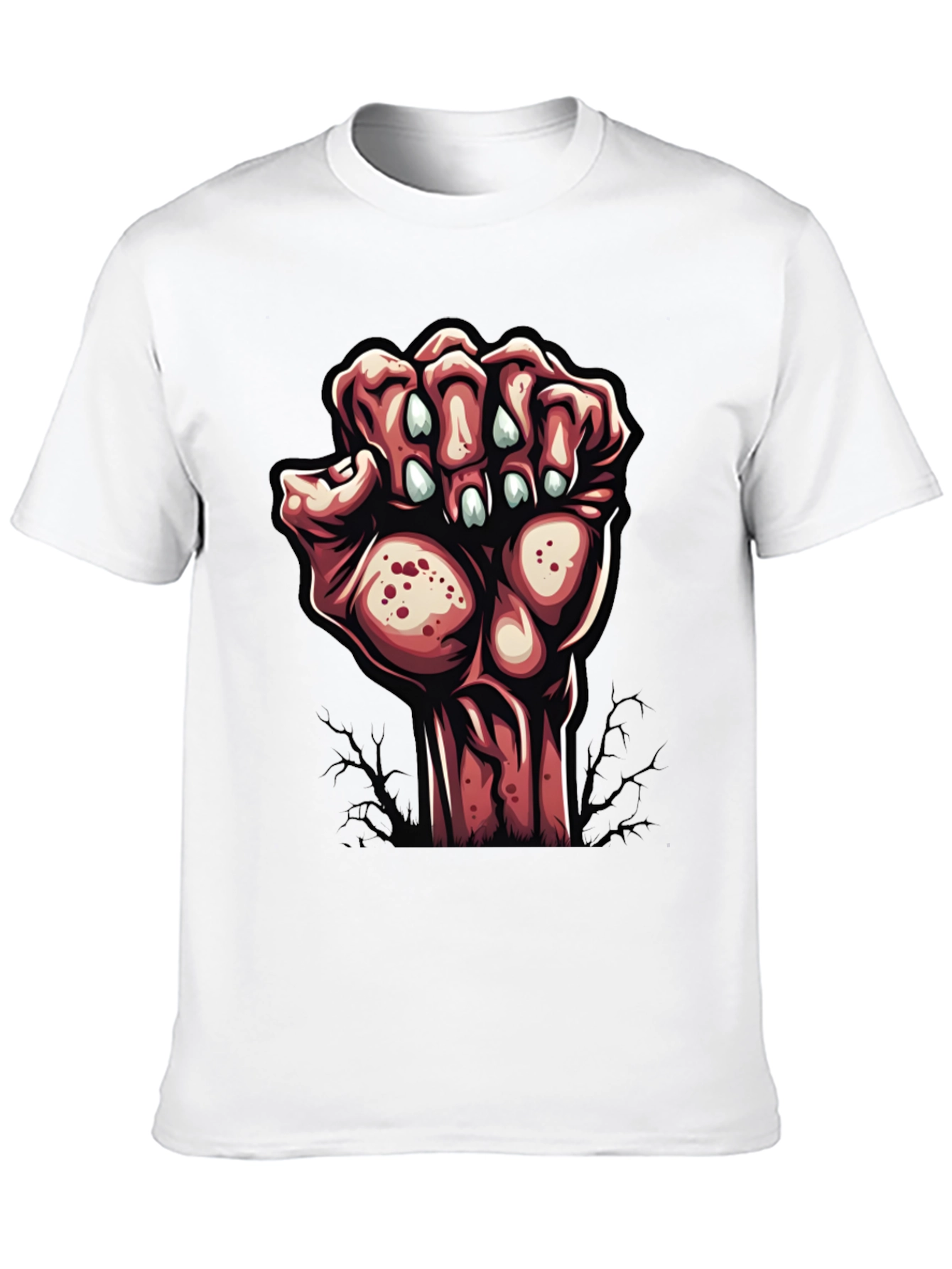Black Zombie Hand Graphic Tee - Unique Halloween Style view 10