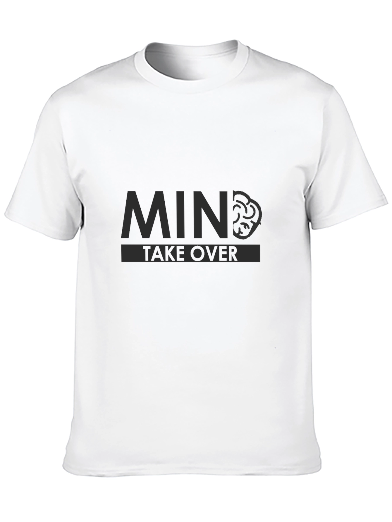 Black Mind Takeover Graphic Tee - Black Cotton T-Shirt view 10