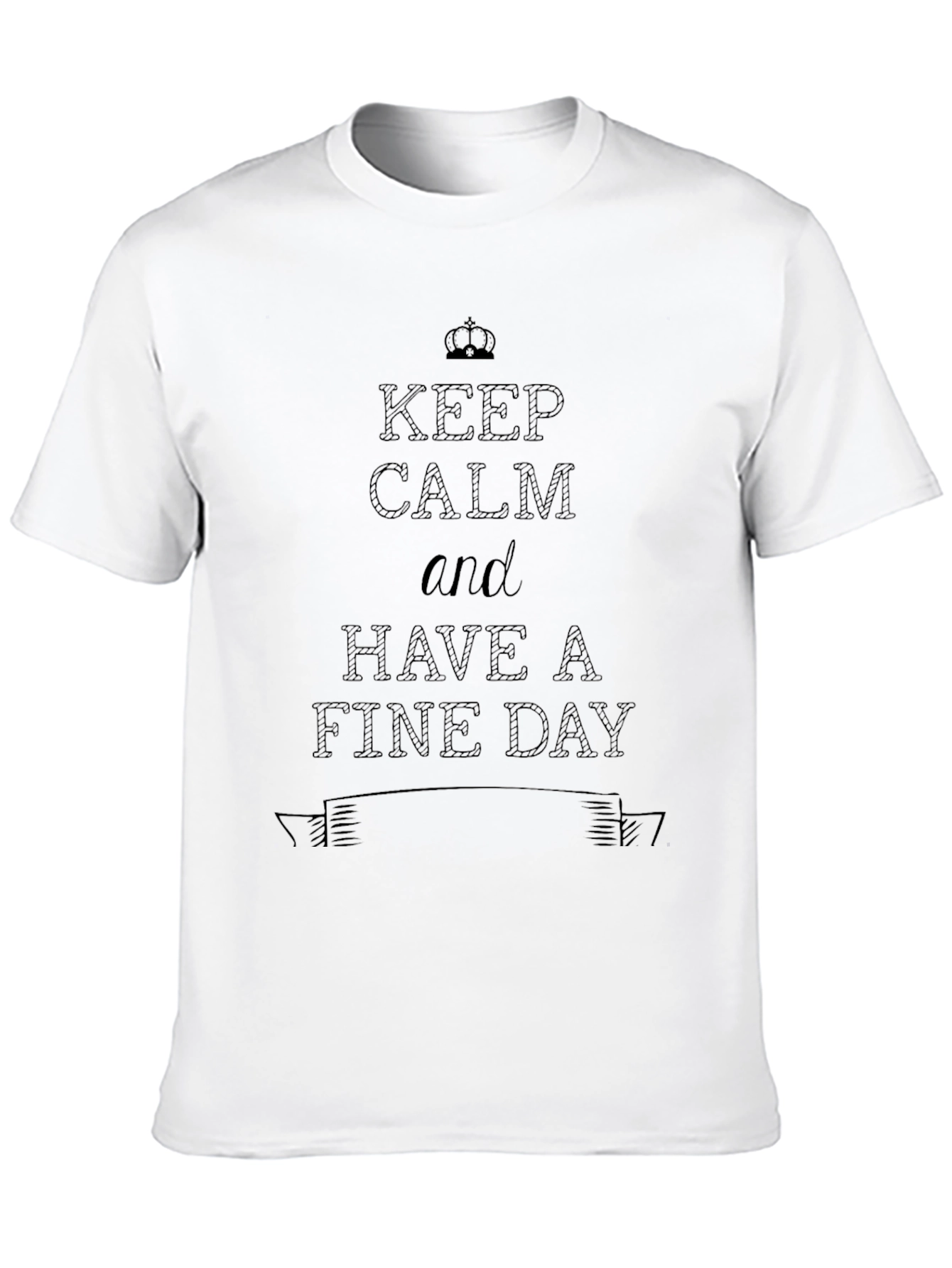 Black Keep Calm Graphic Tee - Black Cotton T-Shirt view 10