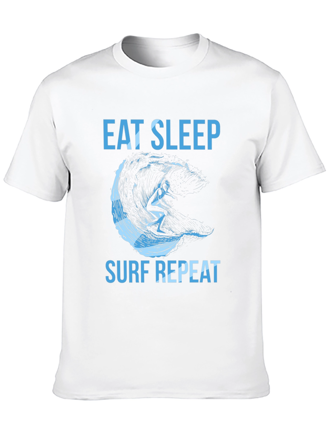 Black Eat Sleep Surf Repeat Graphic Tee view 10