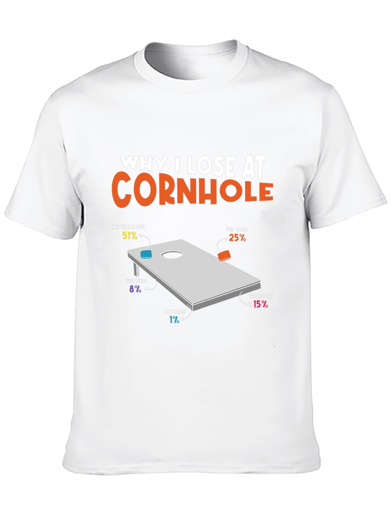 Black Funny Cornhole T-Shirt - Blame Your Losses! view 10