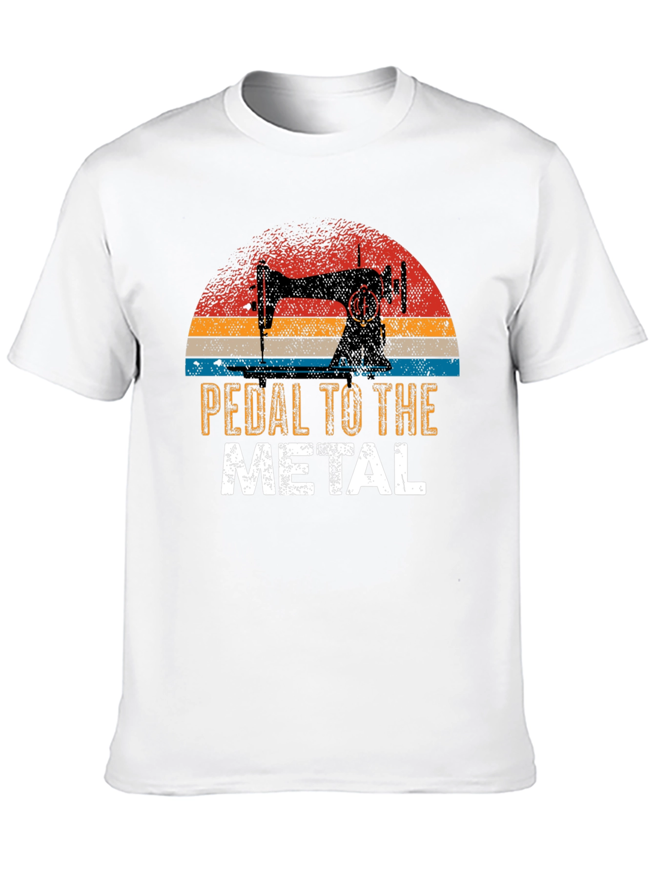 Black Pedal to the Metal Sewing Machine Graphic T-Shirt view 10