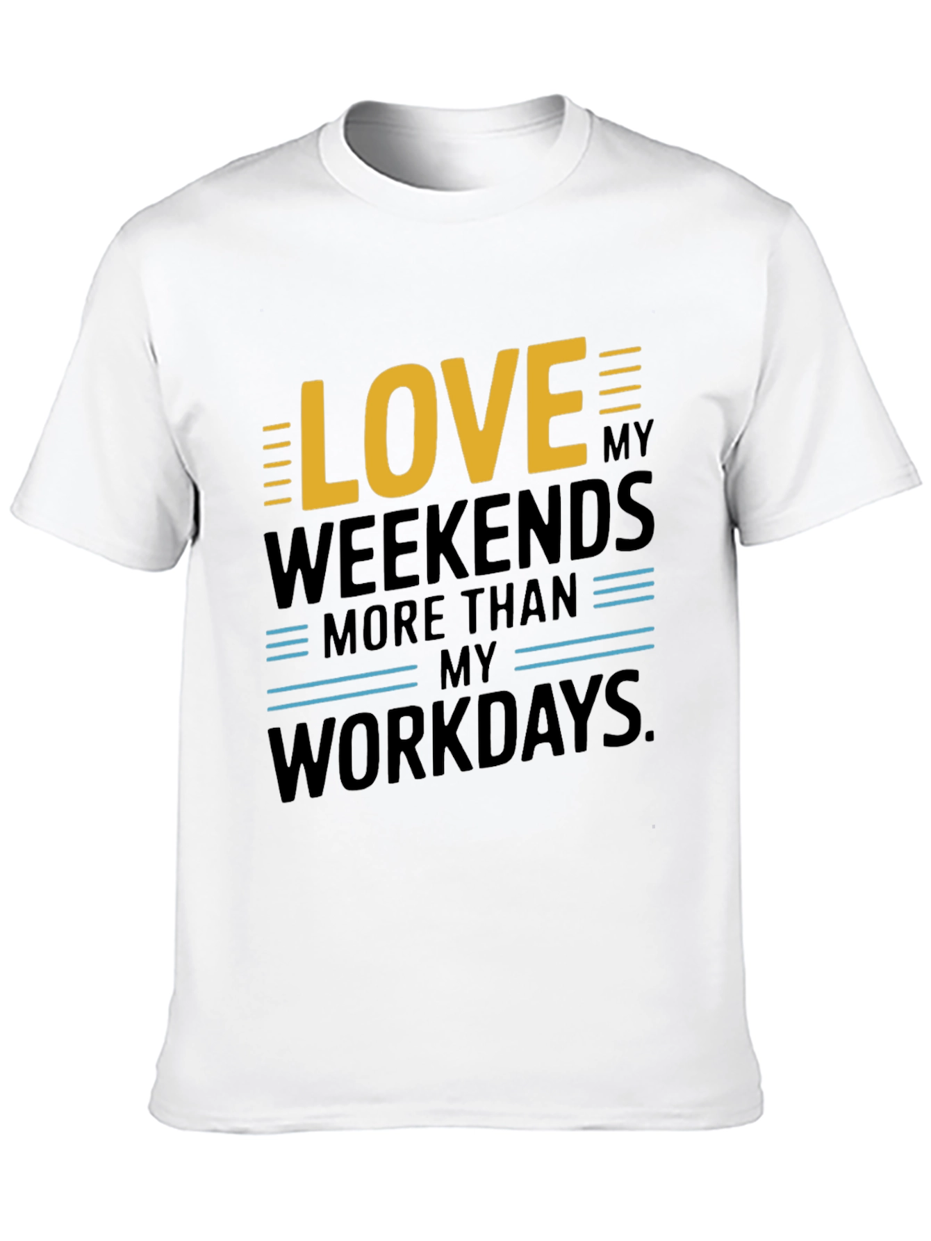 Black Love My Weekends Graphic Tee - Black Cotton view 10