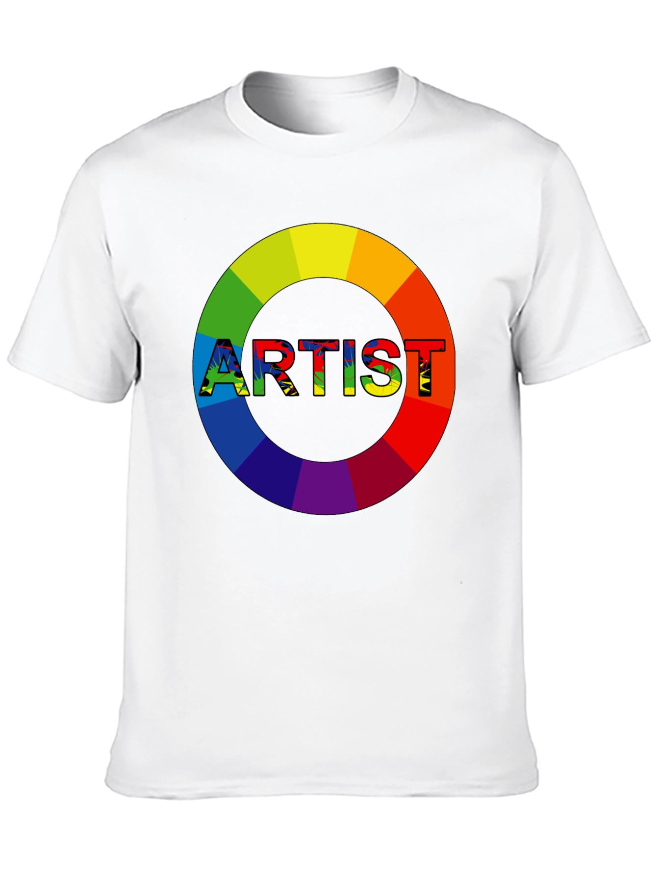 Black Rainbow Artist Graphic Tee - Creative Expression view 10