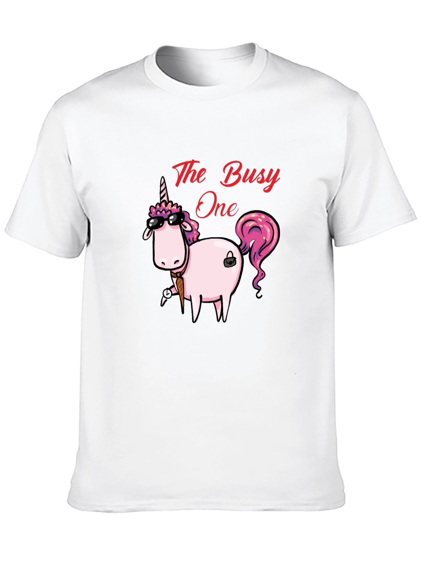 Black The Busy One Unicorn Graphic T-Shirt view 10