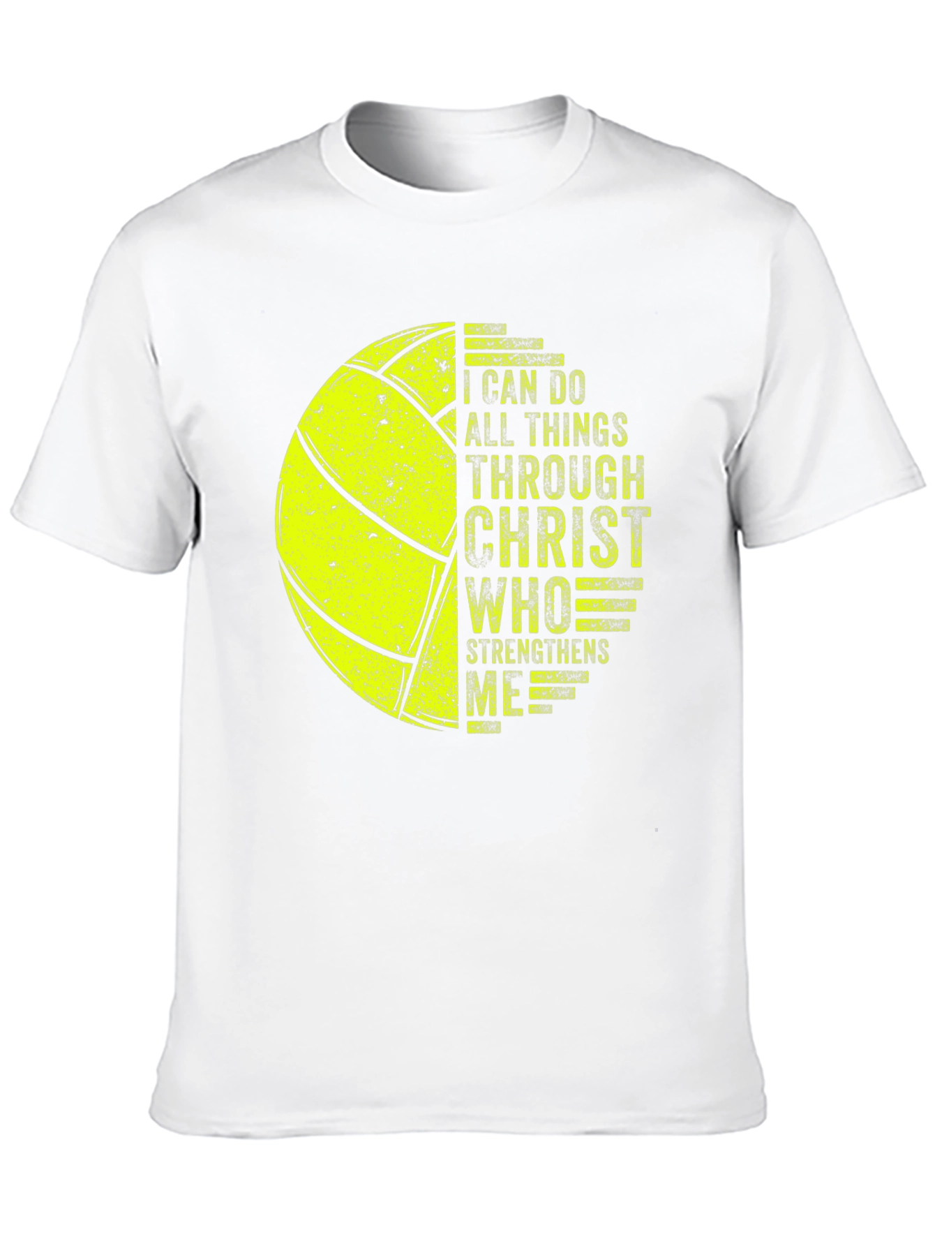 Black Volleyball Christian T-Shirt - I Can Do All Things Through Christ view 10