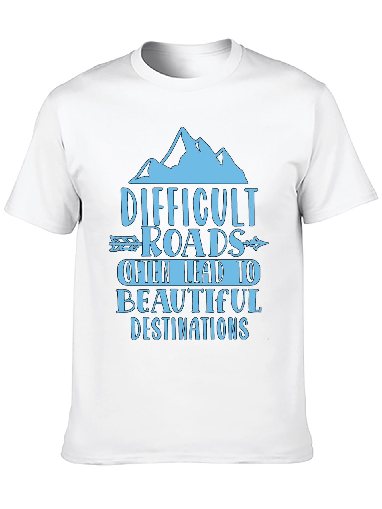 Black Difficult Roads Graphic Tee - Adventure Awaits view 10