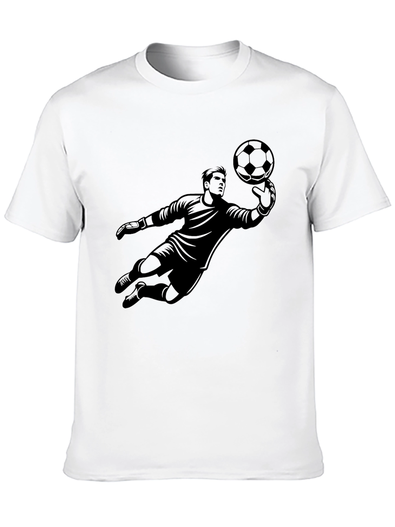 Black Soccer Goalie Graphic Tee - Black T-Shirt view 10