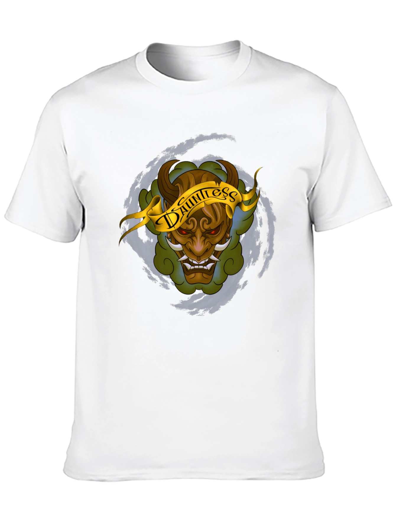 Black Dauntless Oni Mask Graphic T-Shirt view 10