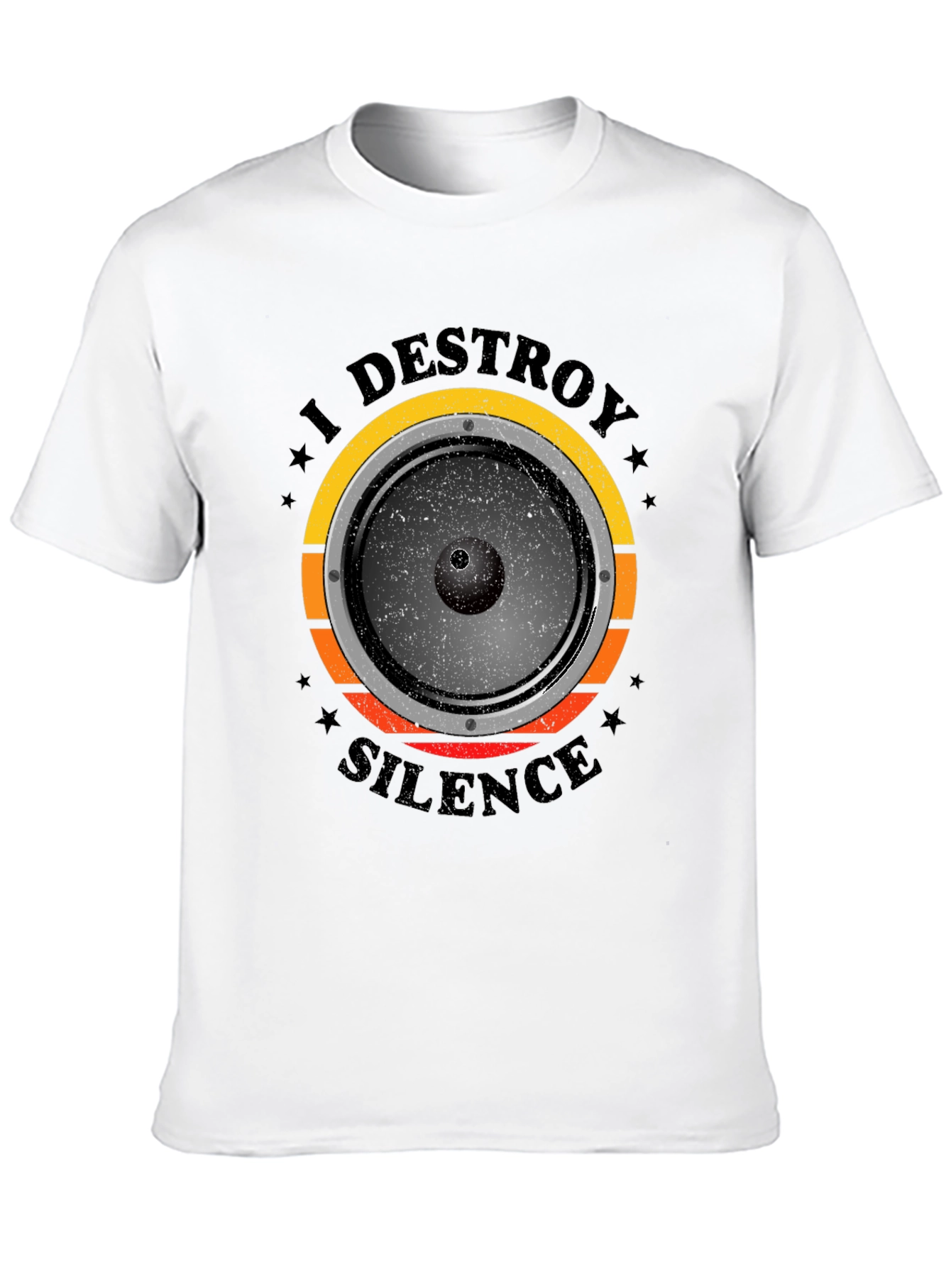 Black I Destroy Silence Graphic T-Shirt view 10
