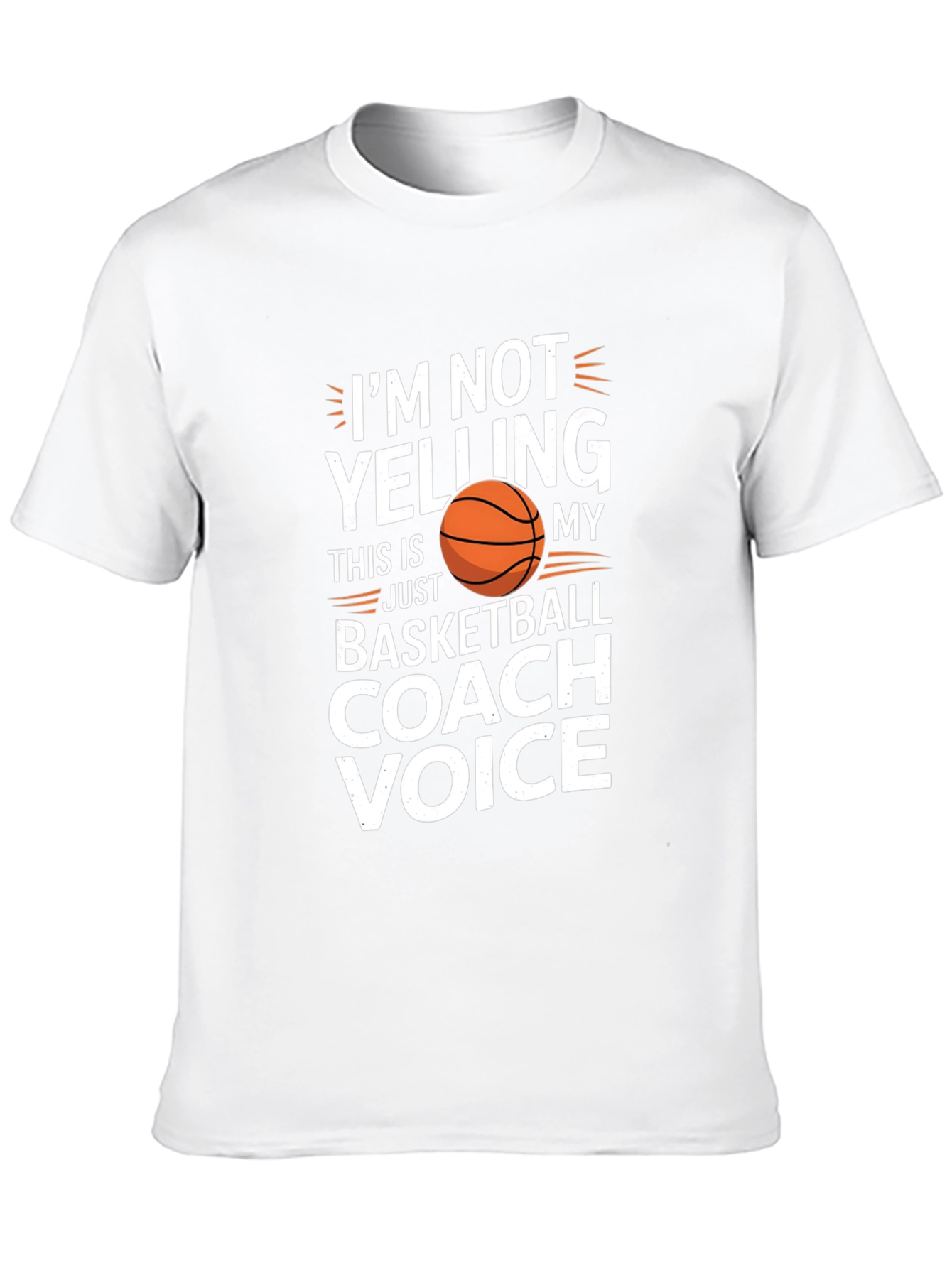 Black Basketball Coach Voice T-Shirt Funny Sports Tee view 10