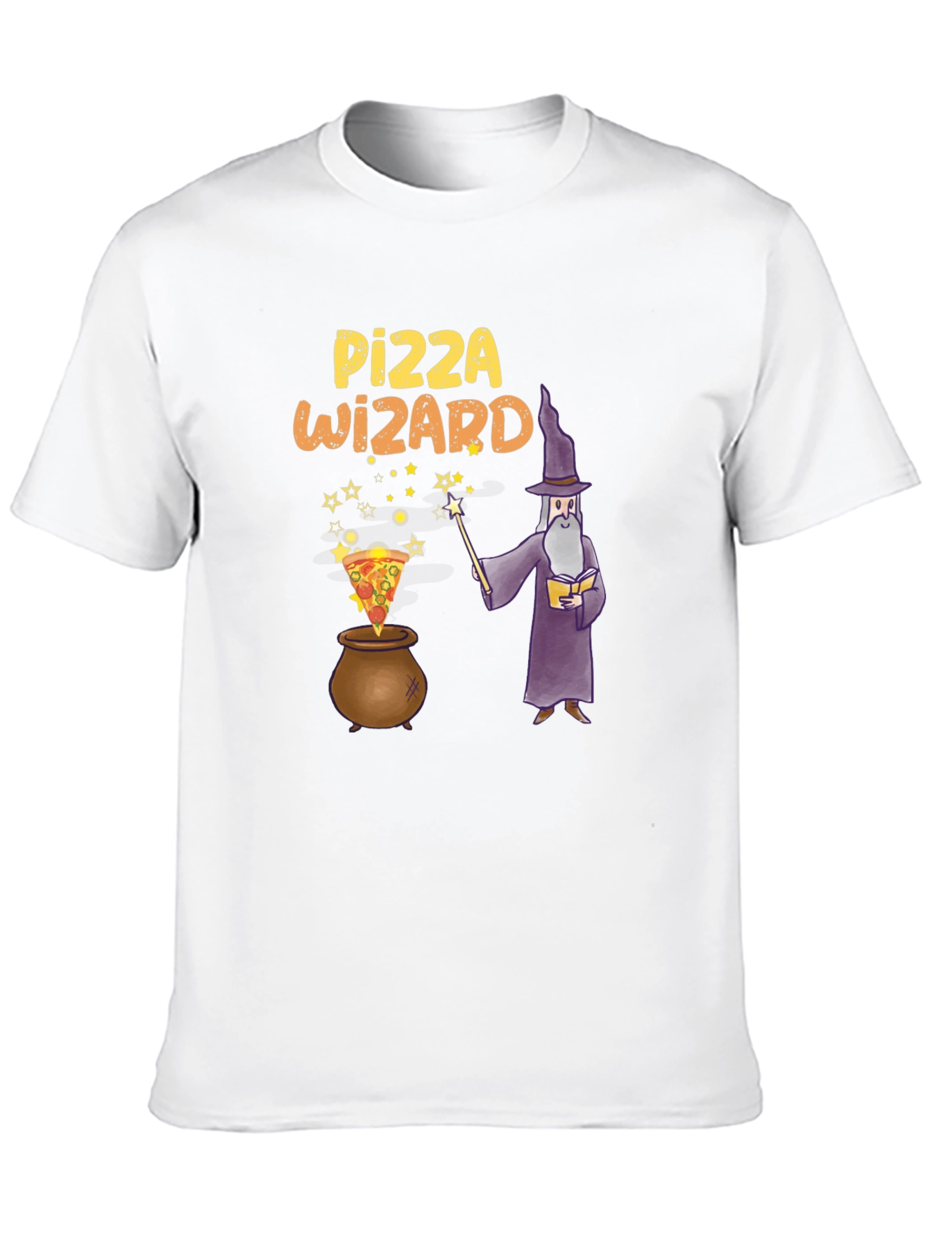 Black Pizza Wizard Graphic T-Shirt view 10
