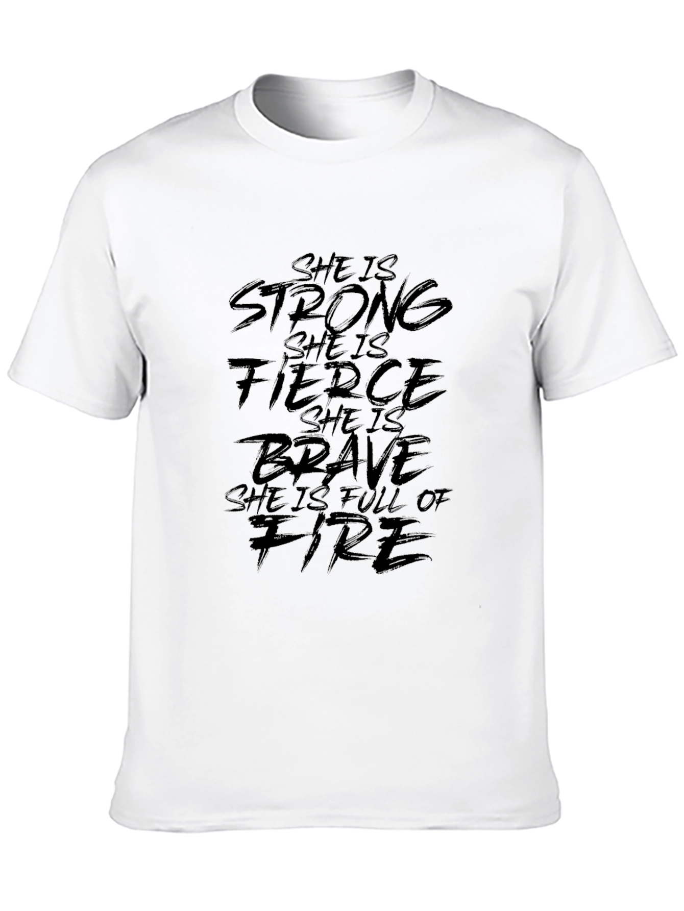 Black Empowering Women's T-Shirt: Strong, Fierce, Brave view 10