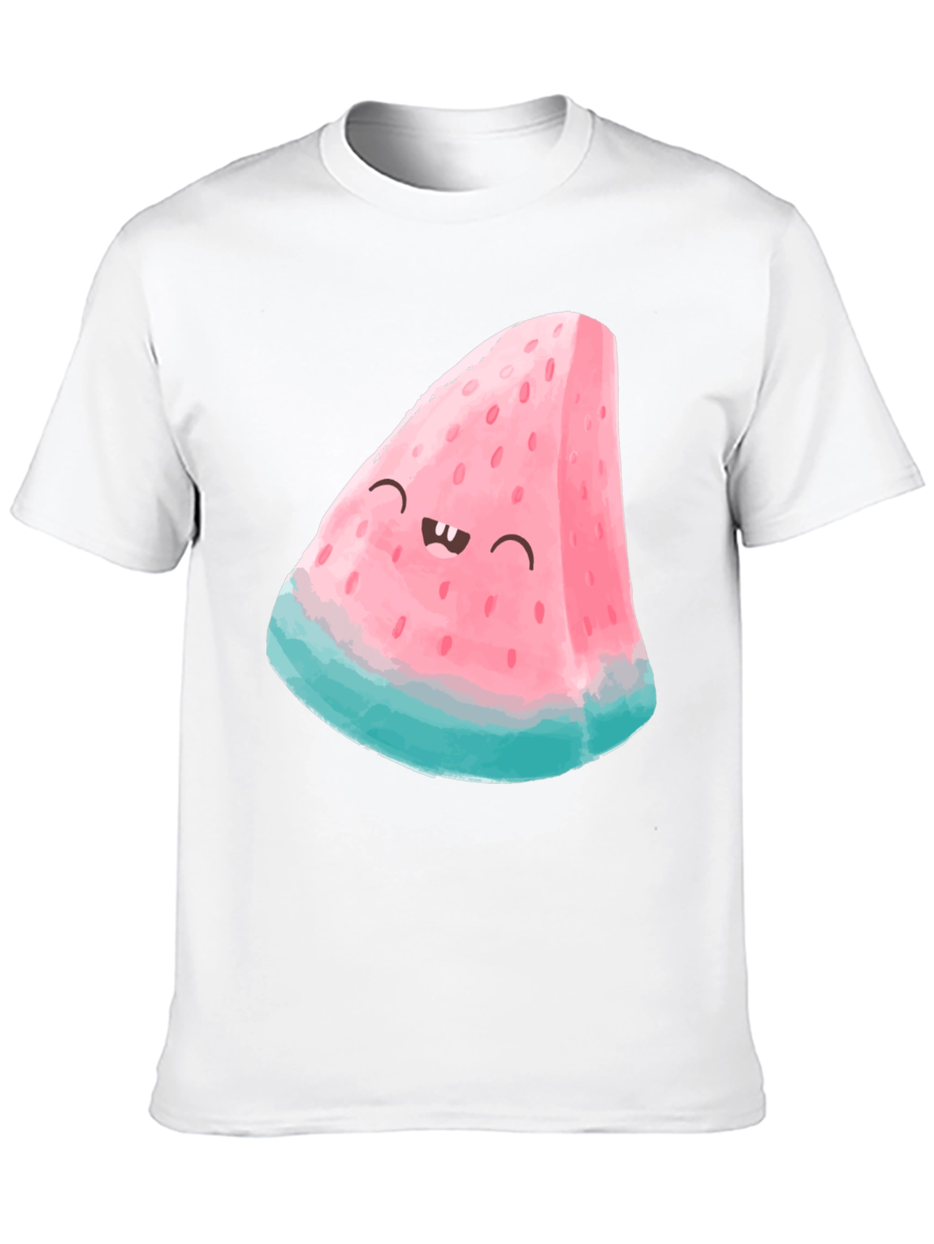 Black Funny Watermelon Slice Graphic Tee - Black view 10