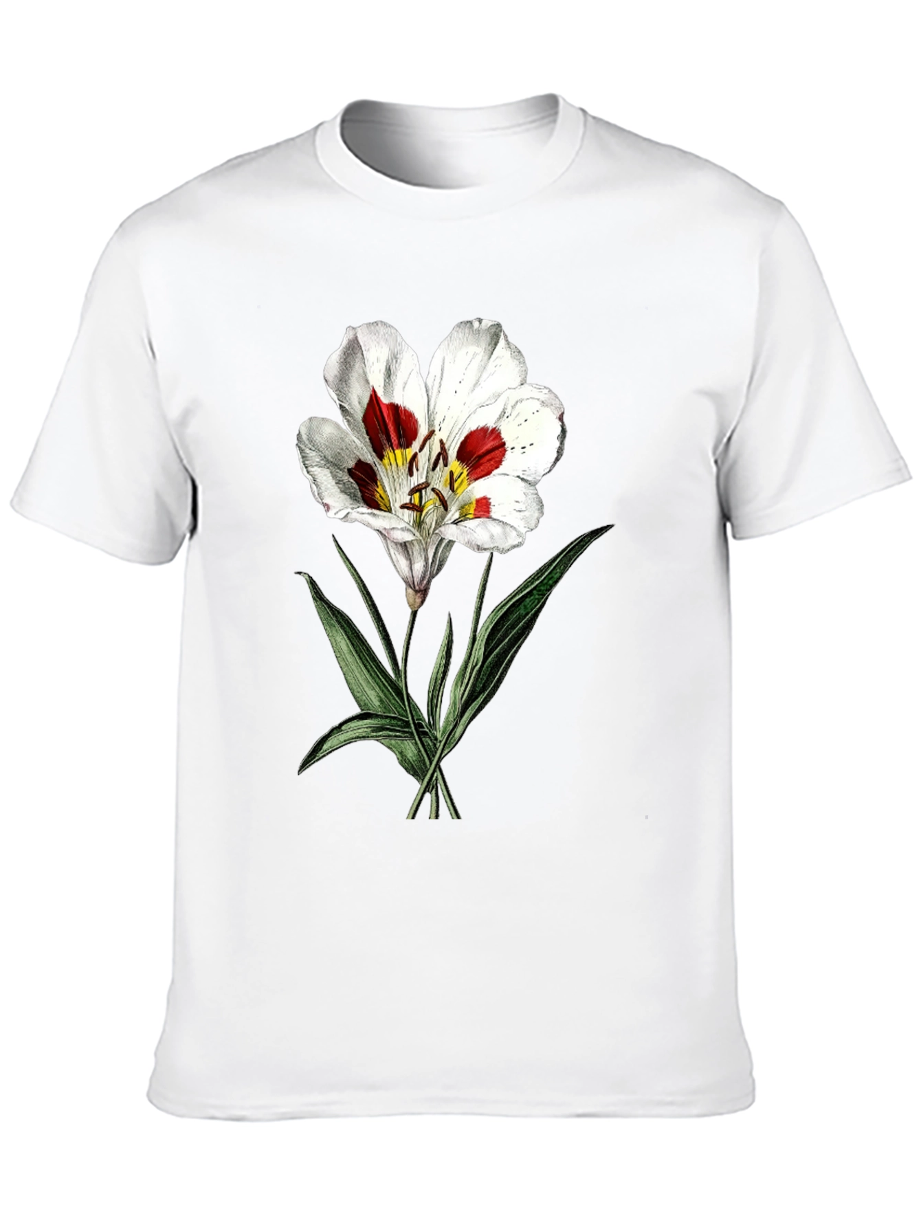 Black Botanical Lily Graphic Tee - Black view 10