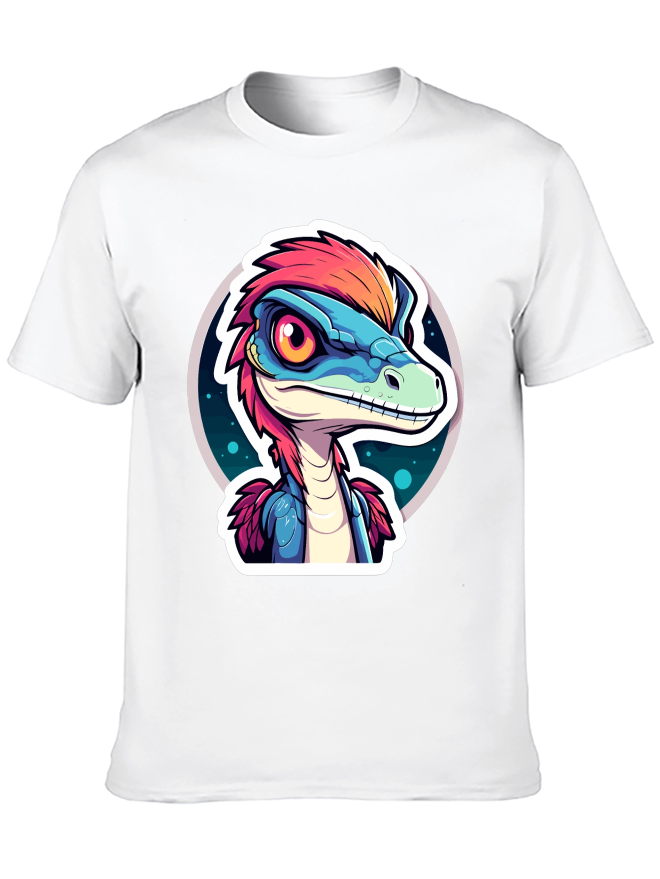 Black Dino T-Shirt: Cartoon Raptor Design view 10