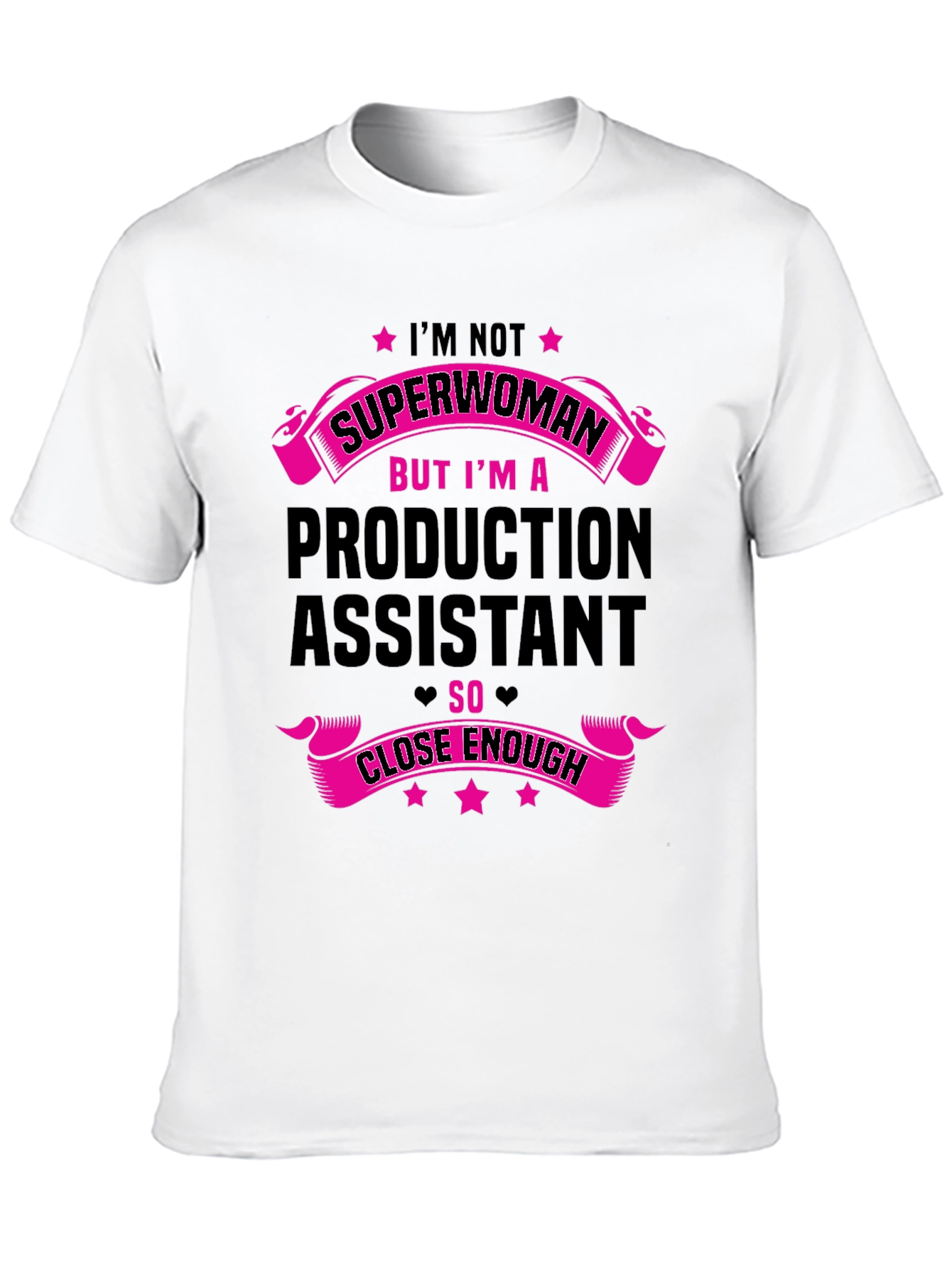 Black Production Assistant Funny T-Shirt view 10