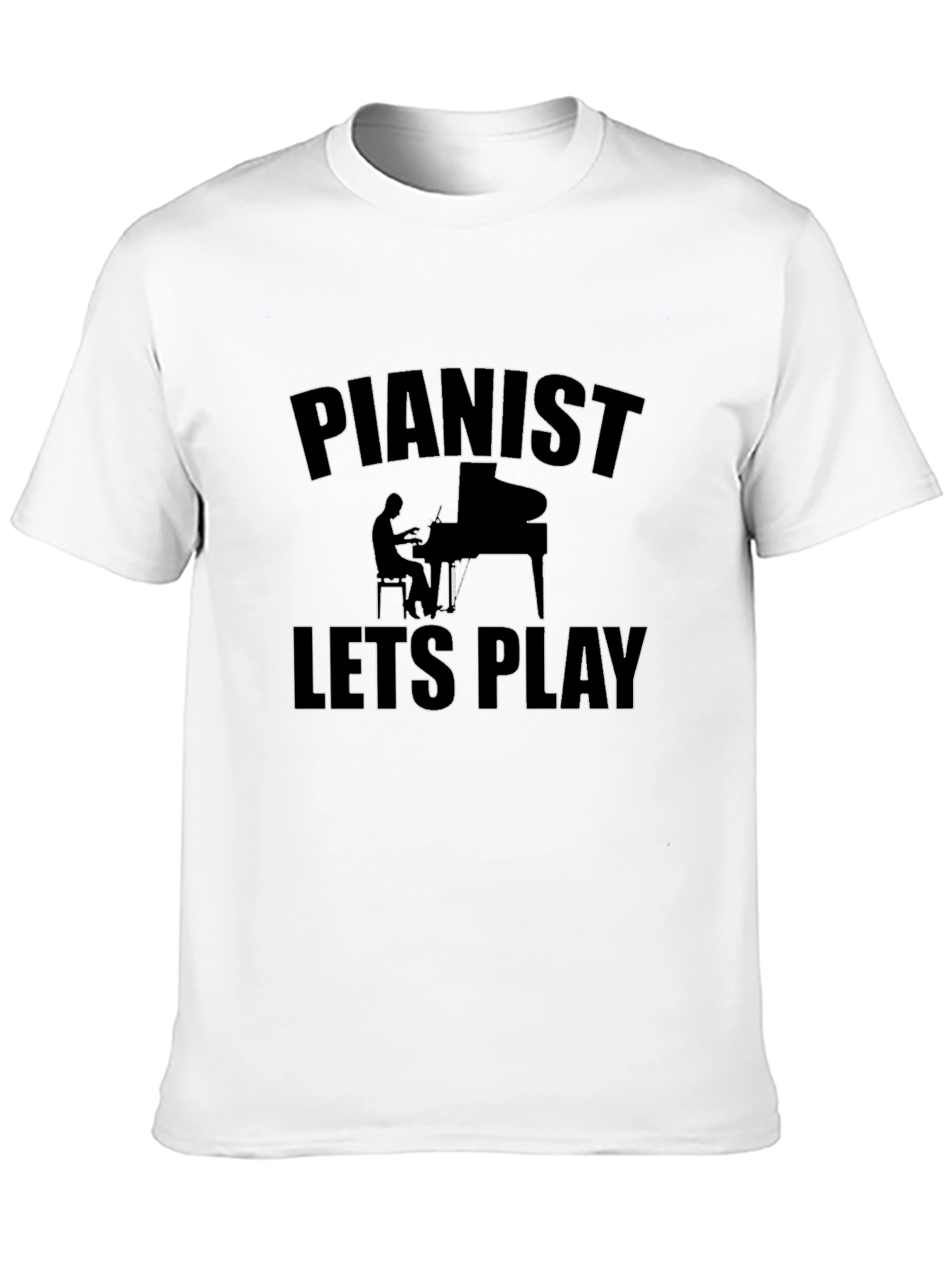 Black Pianist Let's Play Black Graphic Tee view 10