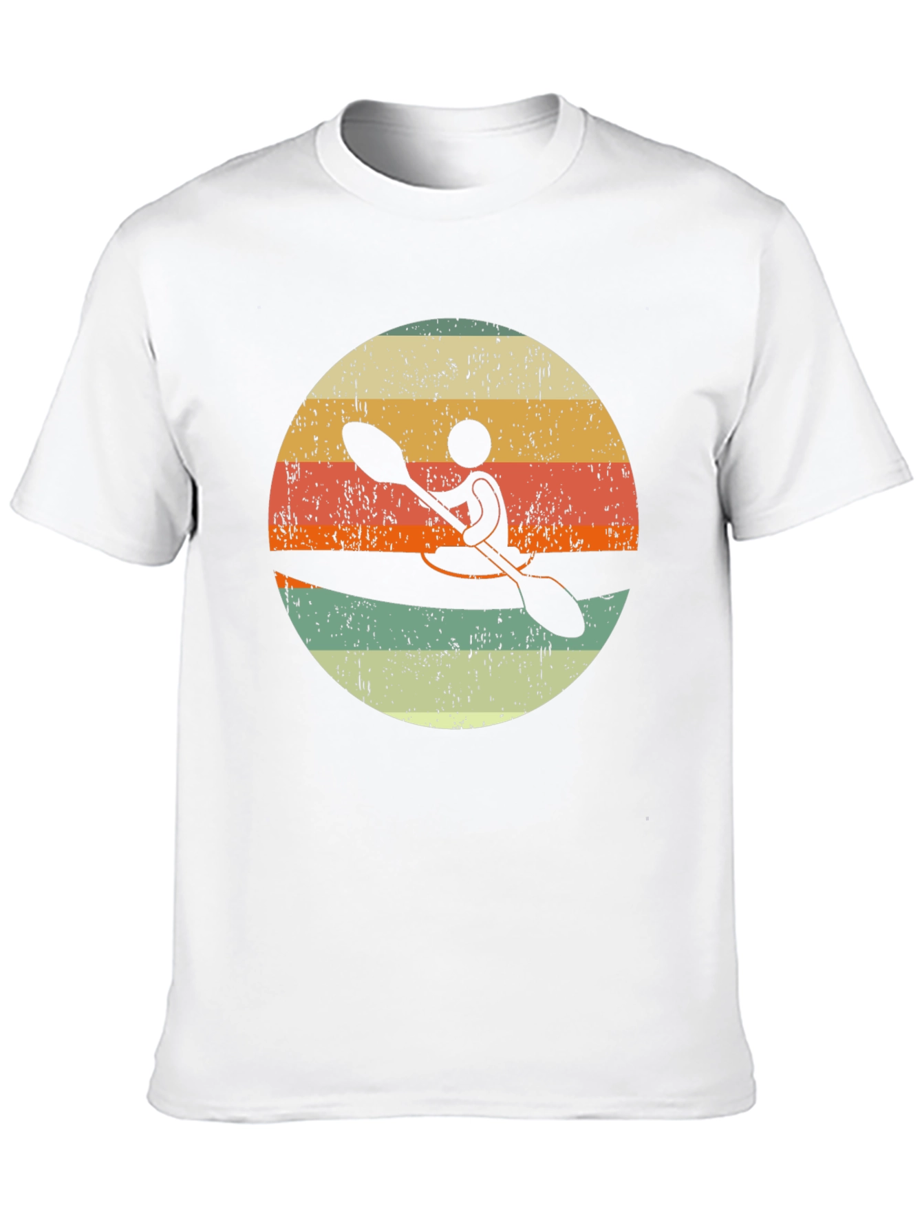 Black Vintage Kayak Sunset T-Shirt view 10
