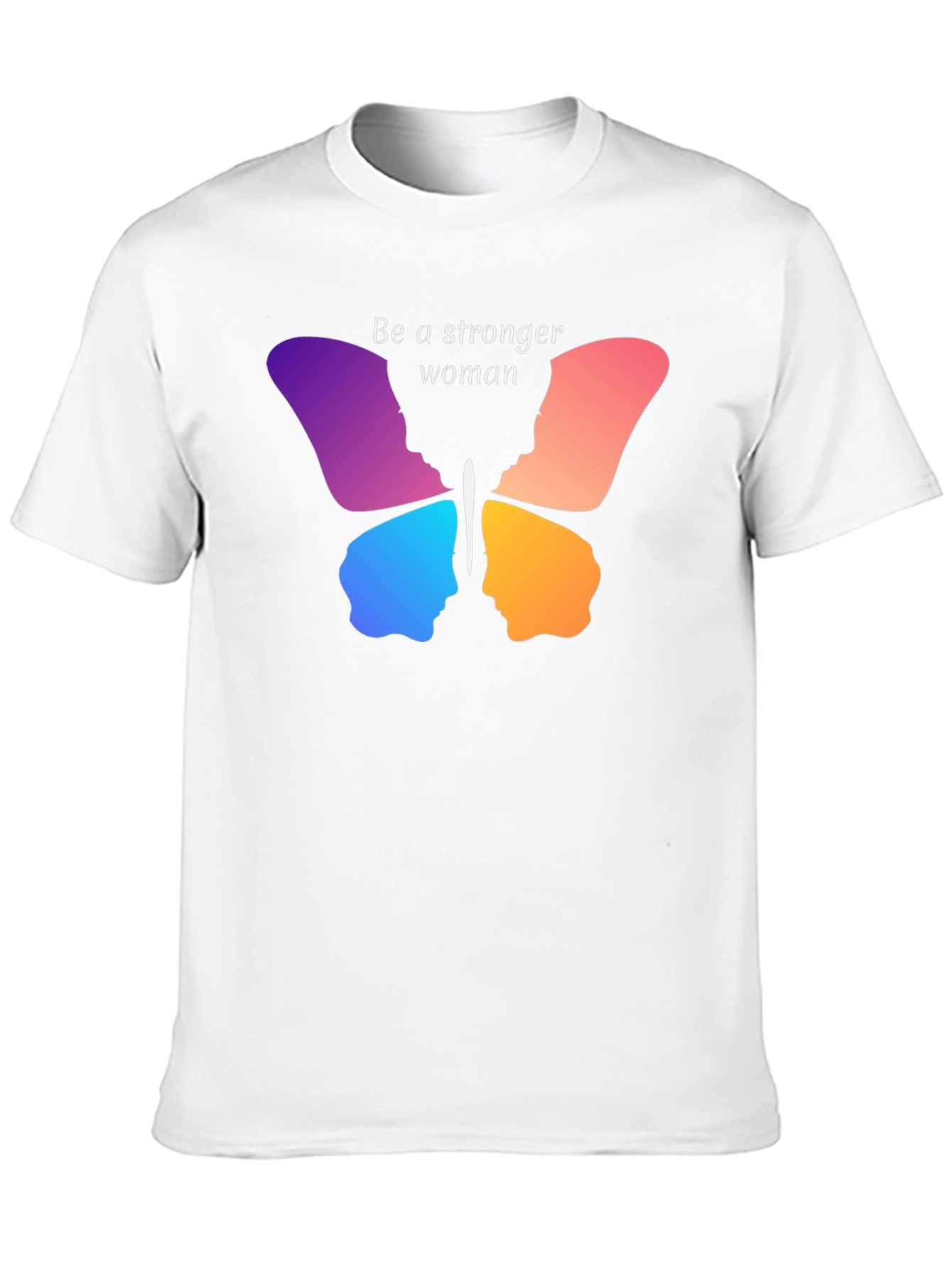 Black Stronger Woman Butterfly Graphic Tee view 10