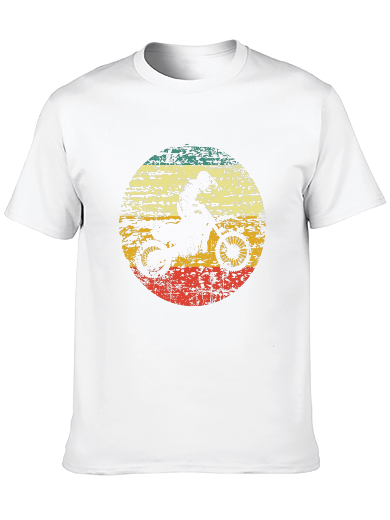 Black Vintage Motocross Rider T-Shirt - Black view 10