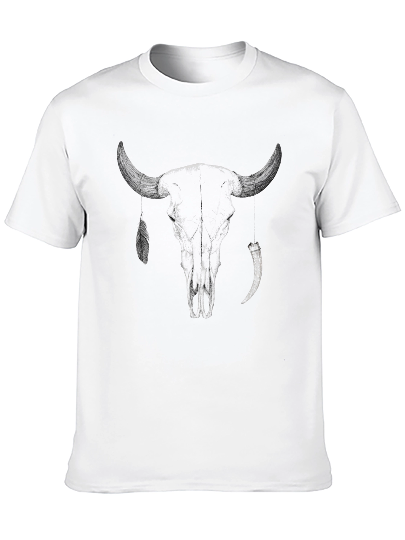 Black Bull Skull Graphic Tee view 10