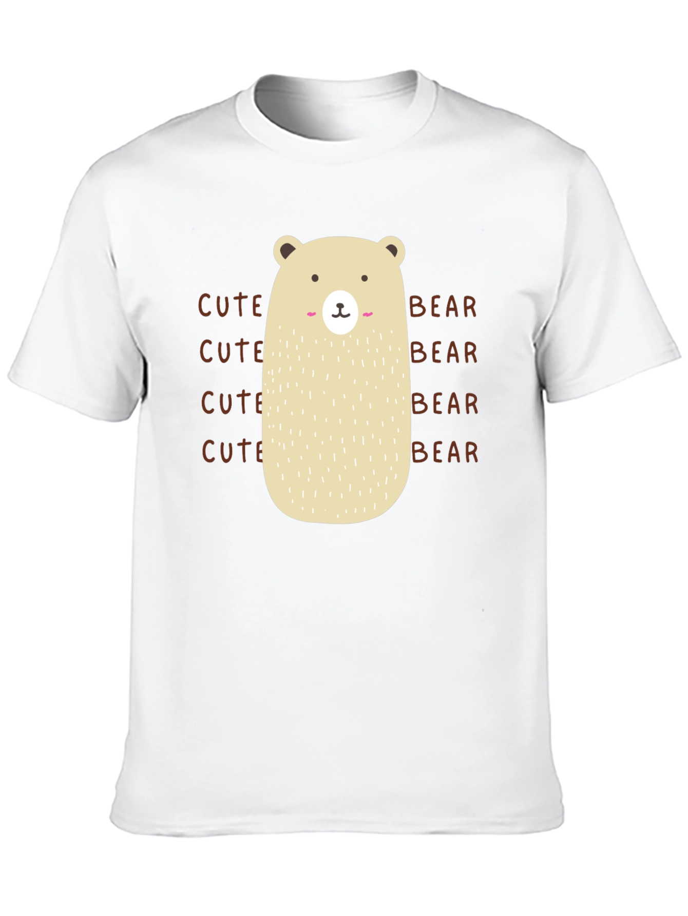 Black Cute Bear Graphic T-Shirt - Black Cotton Tee view 10