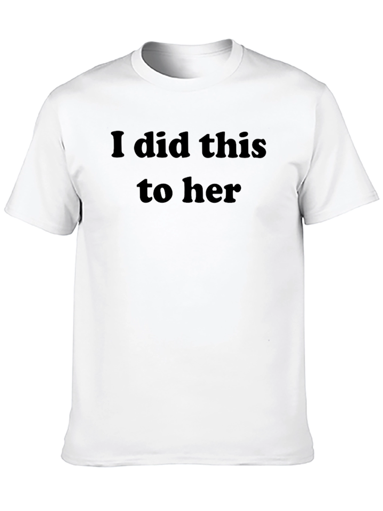 Black Humorous 'I Did This to Her' Graphic Tee view 10