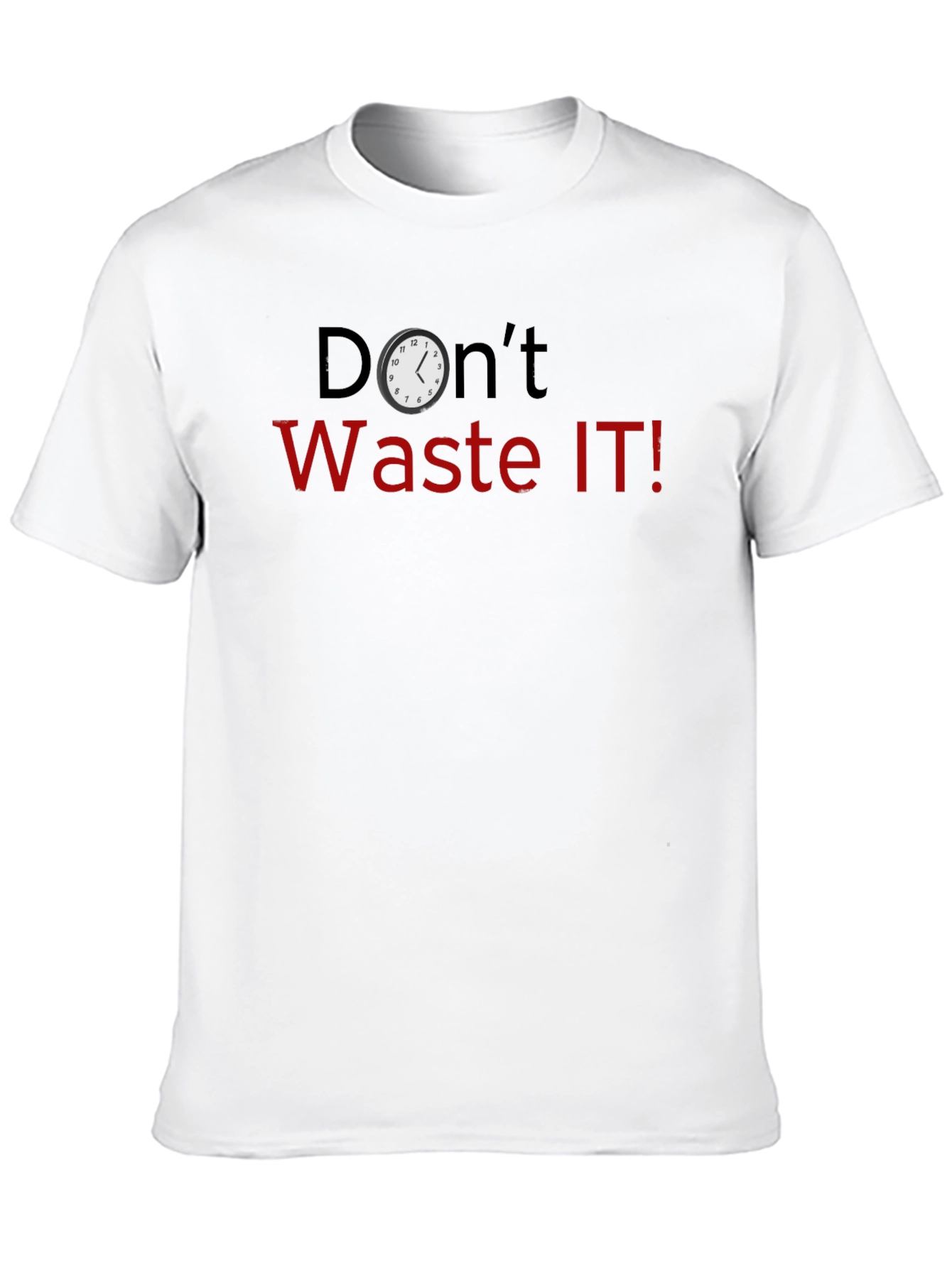 Black Don't Waste IT! Novelty Graphic T-Shirt view 10