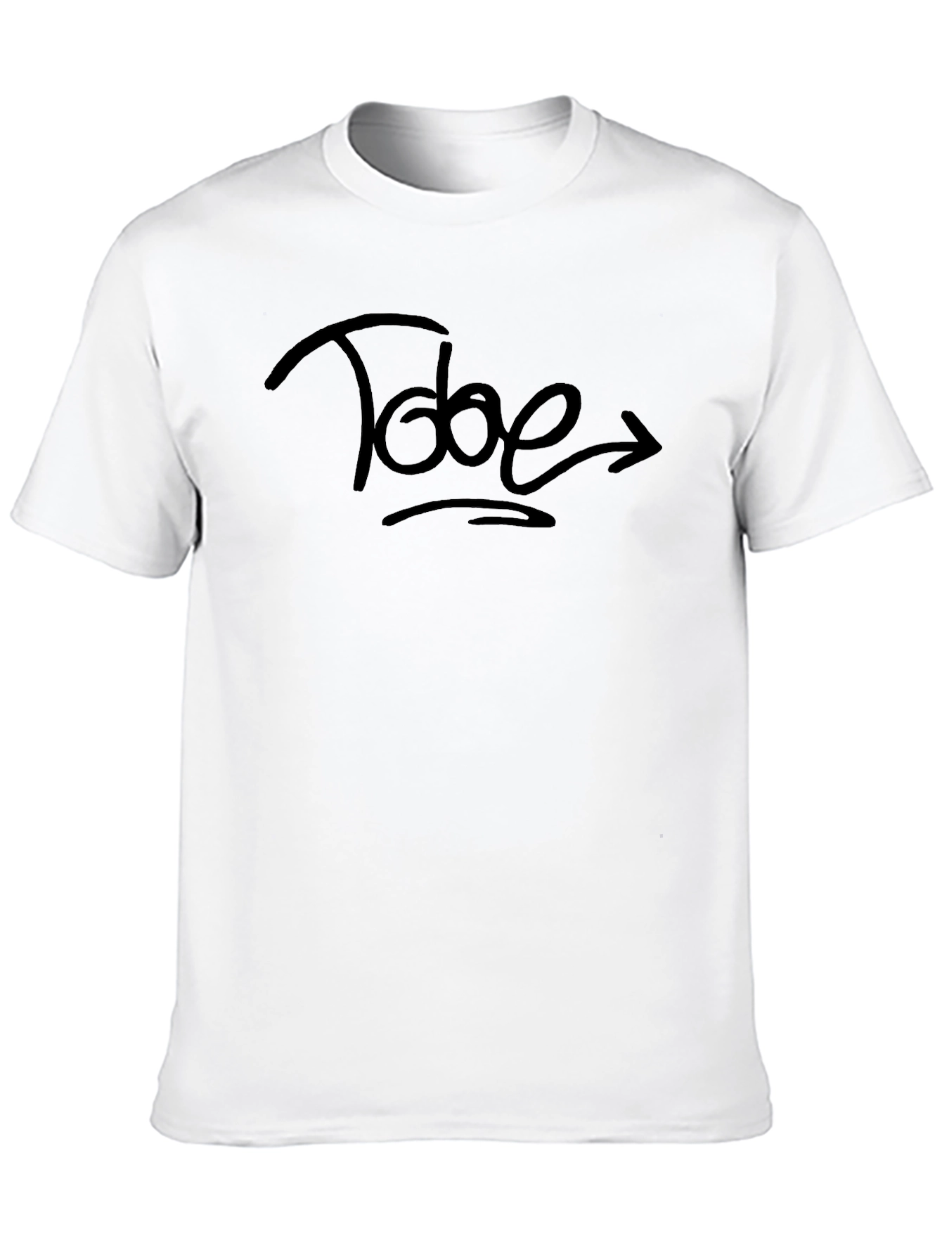 Black Tode Graphic Tee - Black Cotton Casual Wear view 10