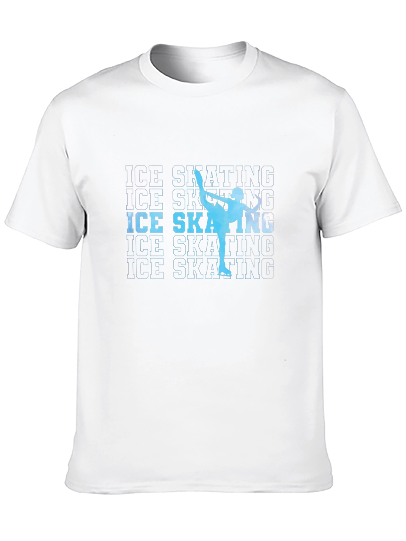 Ice Skating Silhouette Graphic T-Shirt - 10