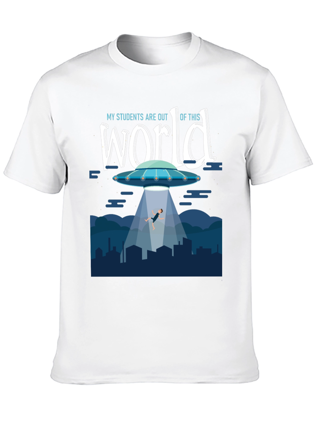 Black Out Of This World Teacher T-Shirt view 10