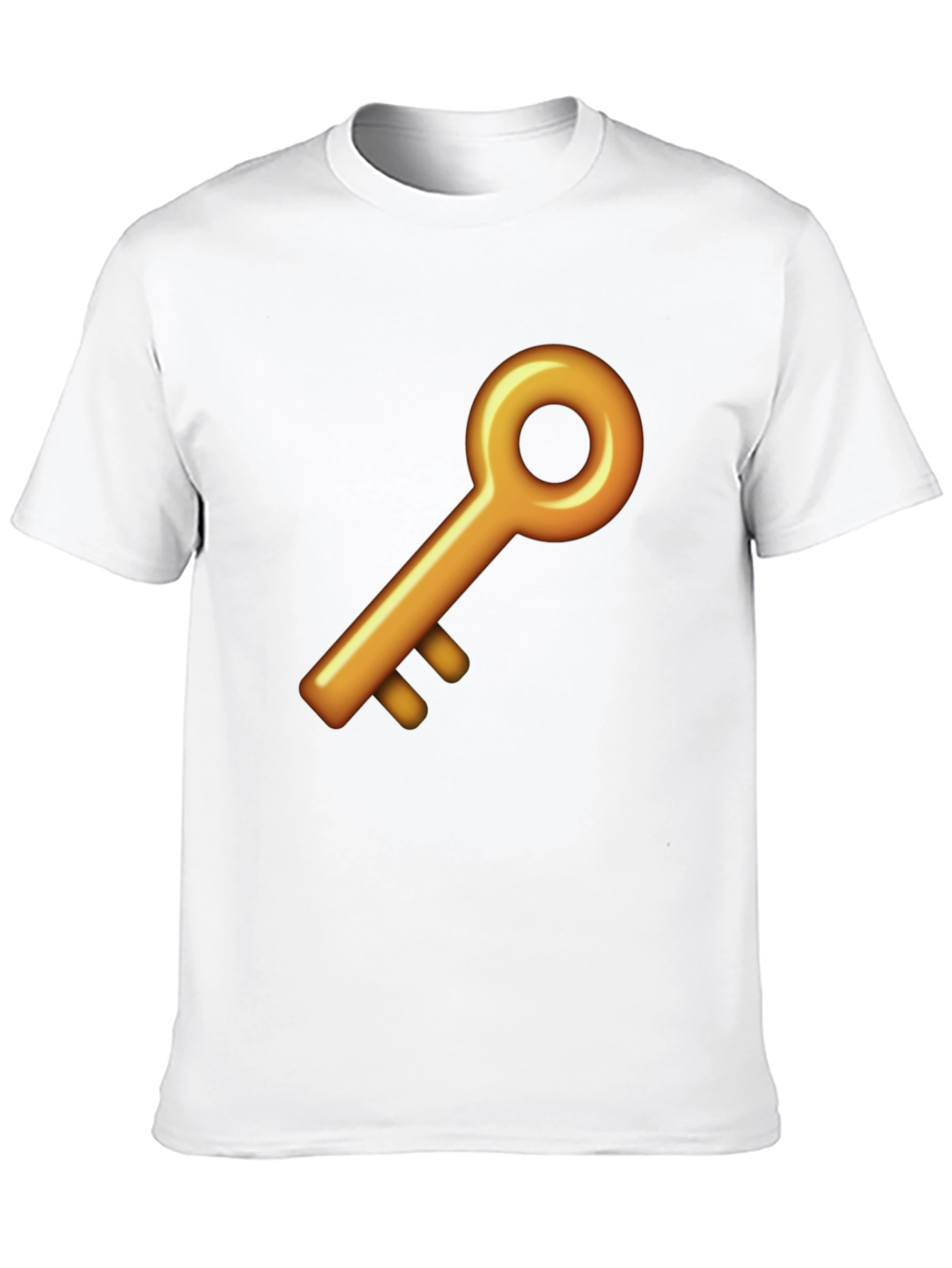 Black Golden Key Graphic Black T-Shirt view 10