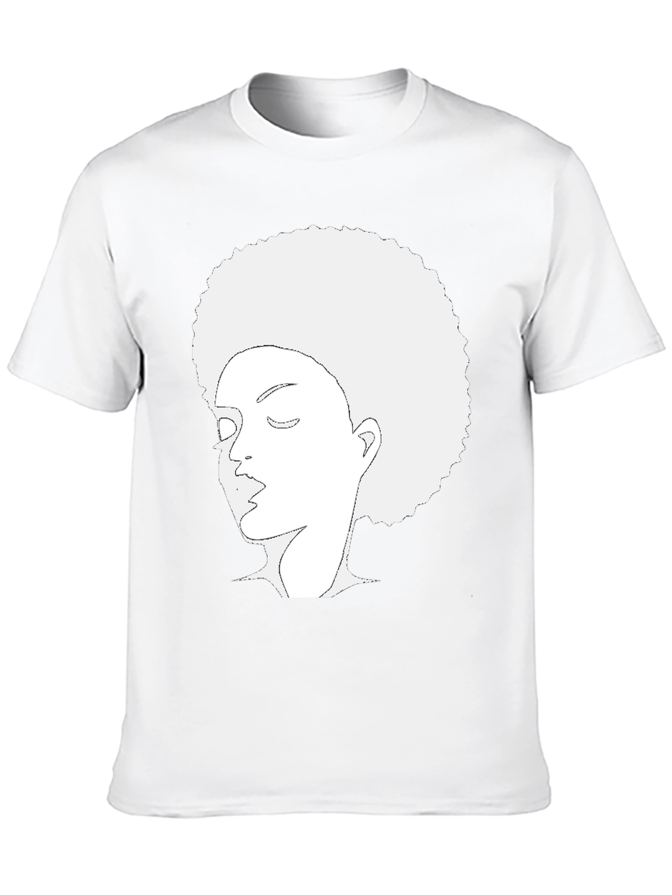 Black Afro Woman Graphic Black Tee view 10