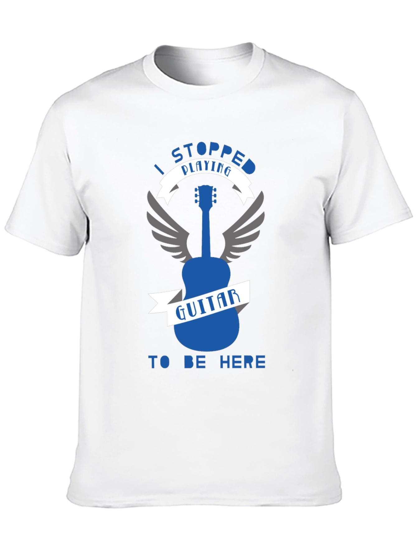 Black I Stopped Playing Guitar T-Shirt - Funny Musician Tee view 10