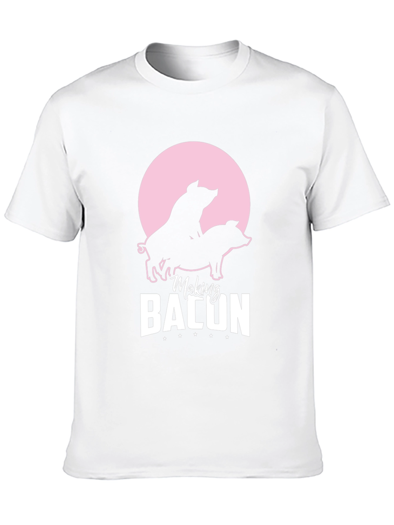 Black Making Bacon Graphic T-Shirt Funny Pig Design view 10