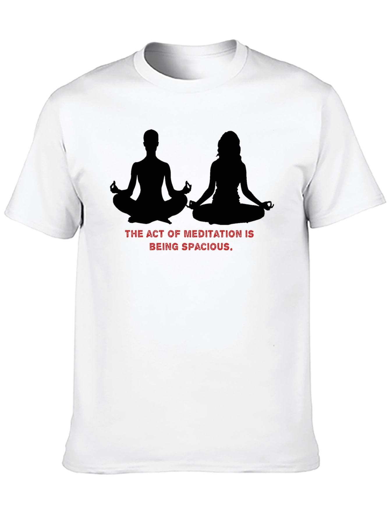 Black Meditative Spaciousness Black T-Shirt view 10