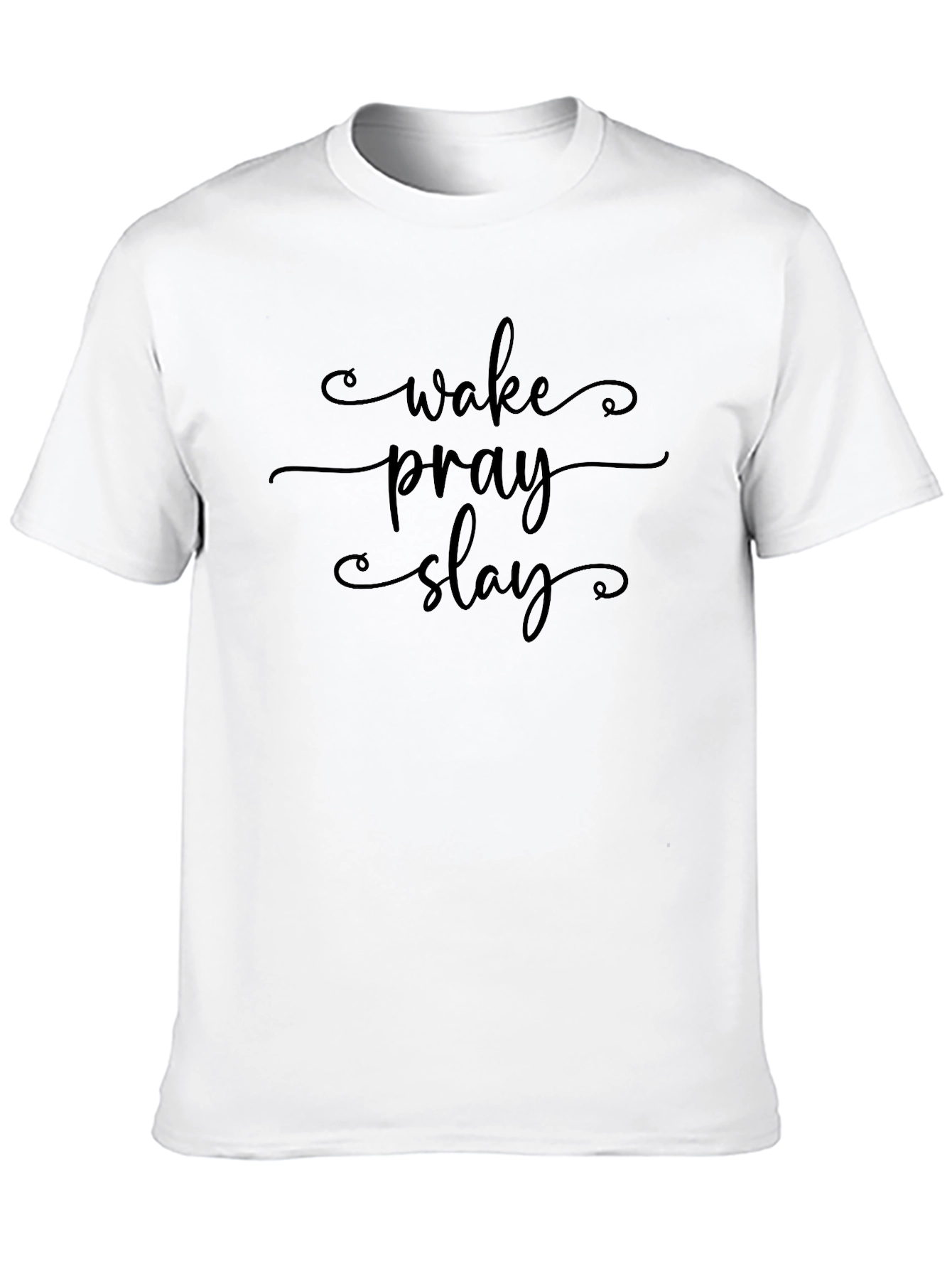Black Wake Pray Slay Graphic Tee - Stylish & Comfortable view 10