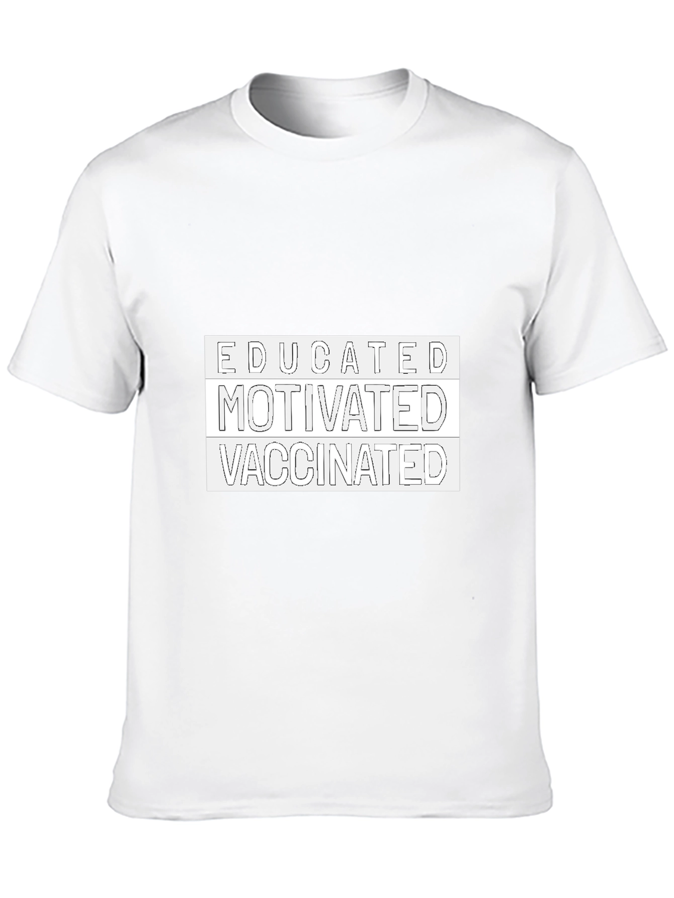 Black Educated Motivated Vaccinated Tee view 10