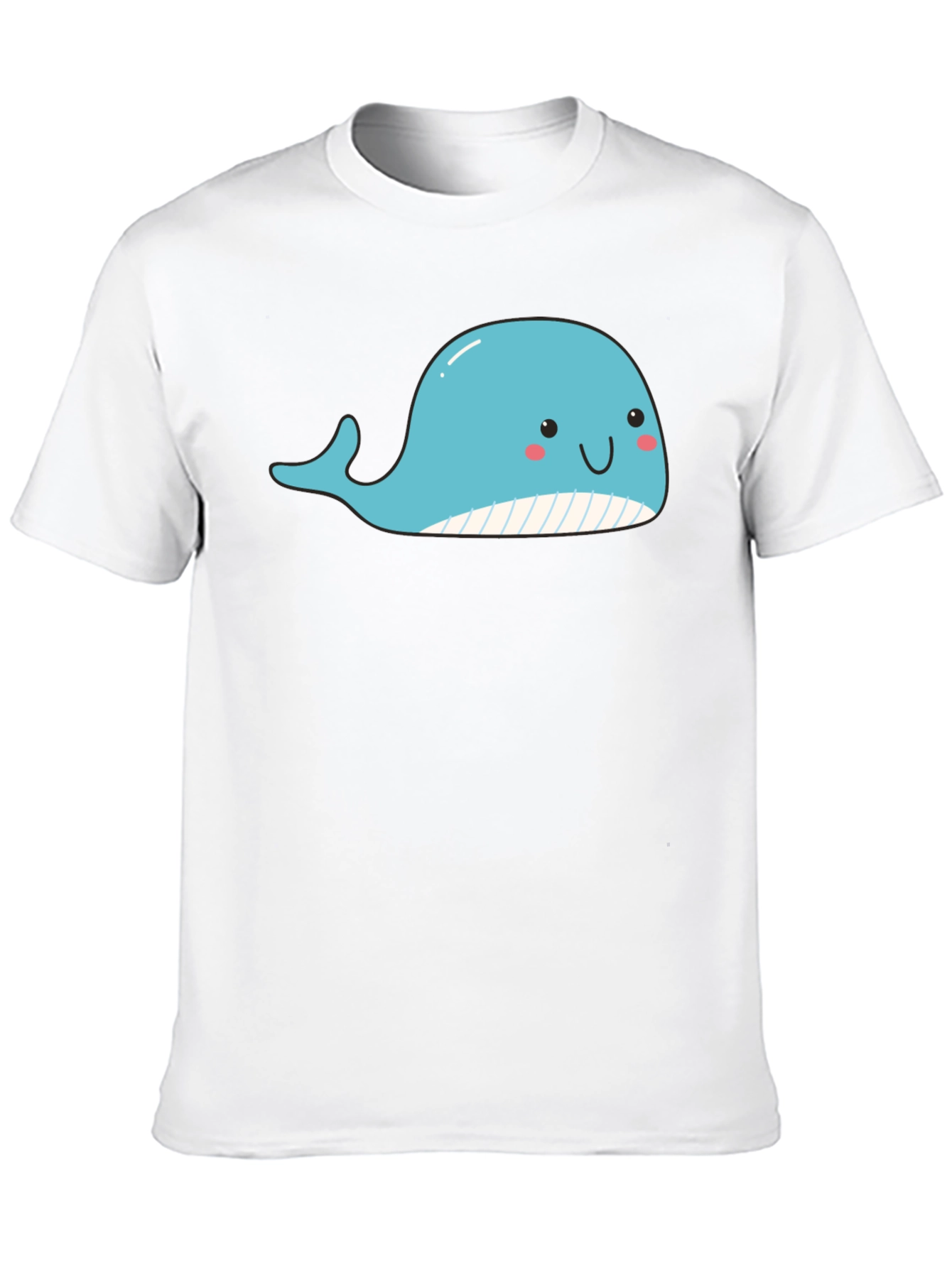 Black Cute Whale Graphic Black T-Shirt view 10