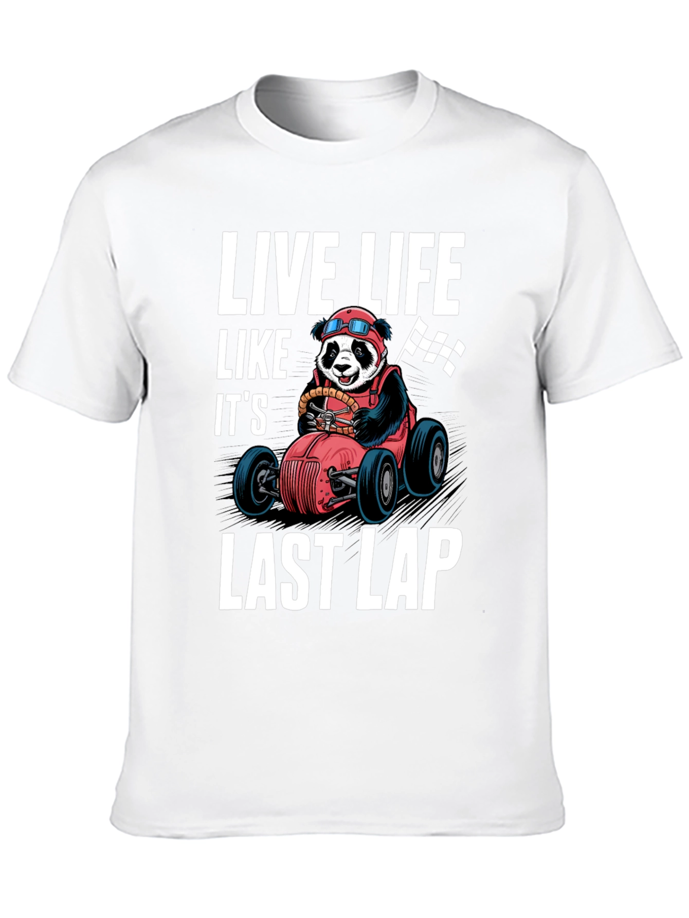 Black Live Life Last Lap Panda Tee view 10
