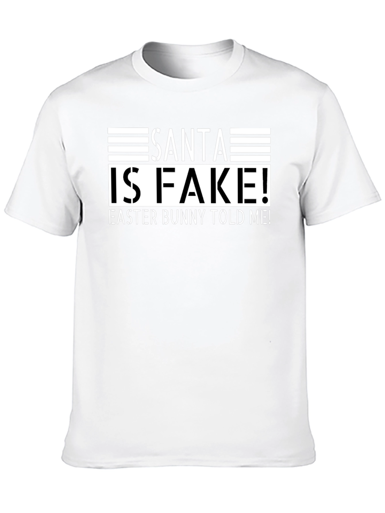 Black Santa is Fake! Easter Bunny T-Shirt view 10