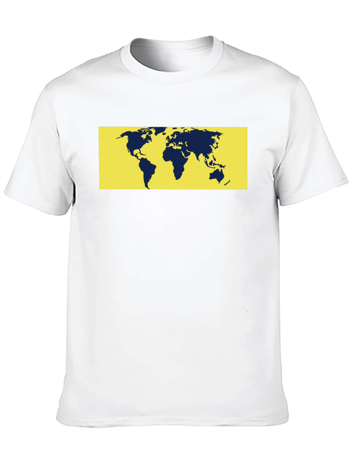 Black World Map Graphic Tee - Men's Black T-Shirt view 10