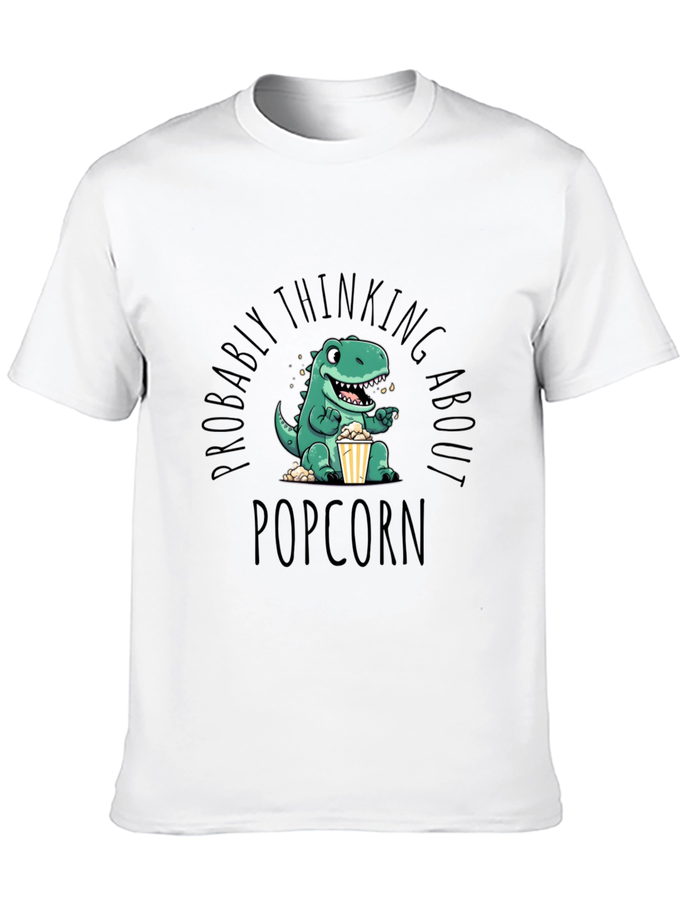 Black Dino Popcorn T-Shirt - Foodie Fun! view 10