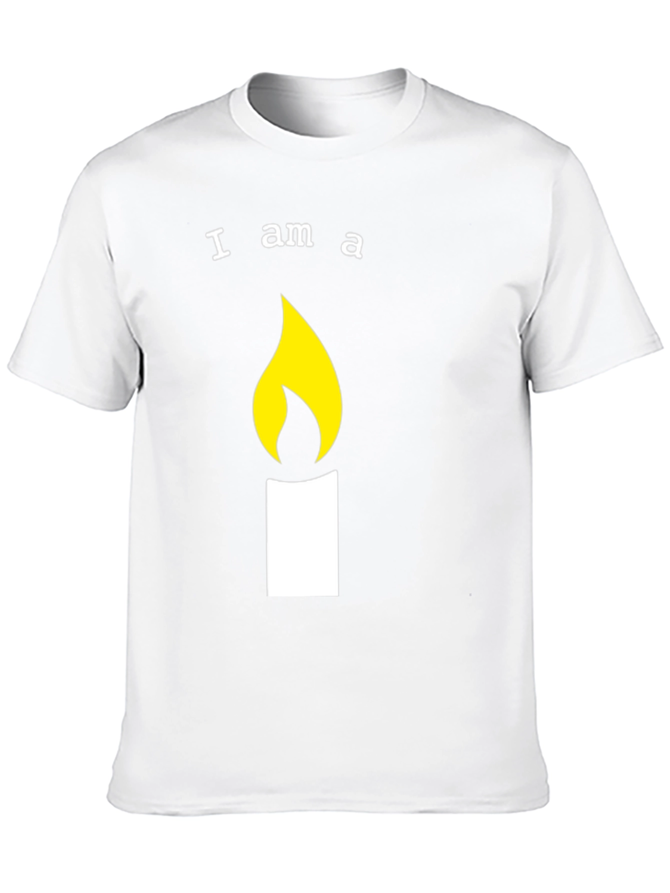 Black I am a Candle T-Shirt - Fun Graphic Tee view 10