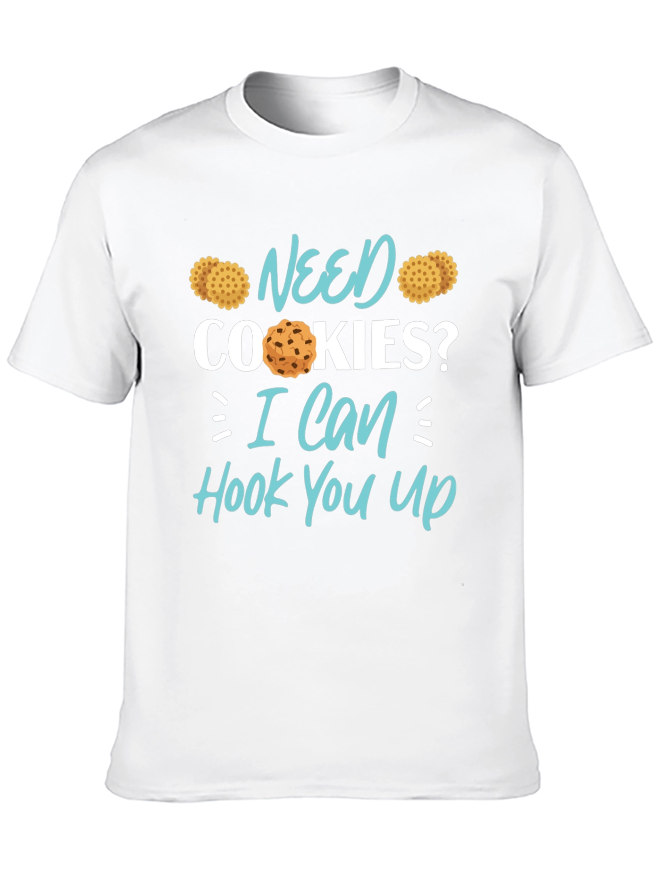 Black Need Cookies? Black Cotton Graphic T-Shirt view 10