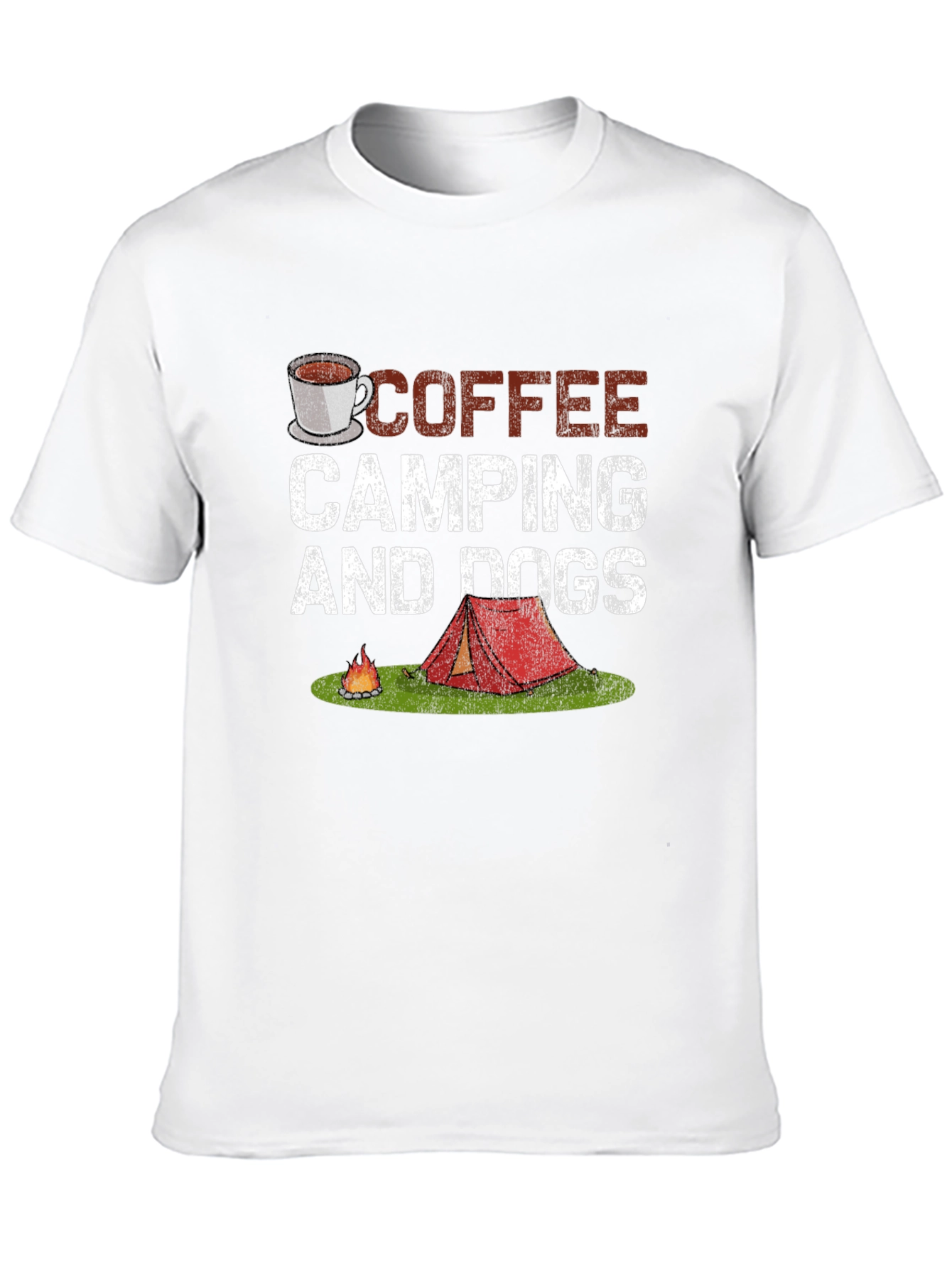 Black Coffee Camping Dogs T-Shirt - Outdoor Adventure Tee view 10